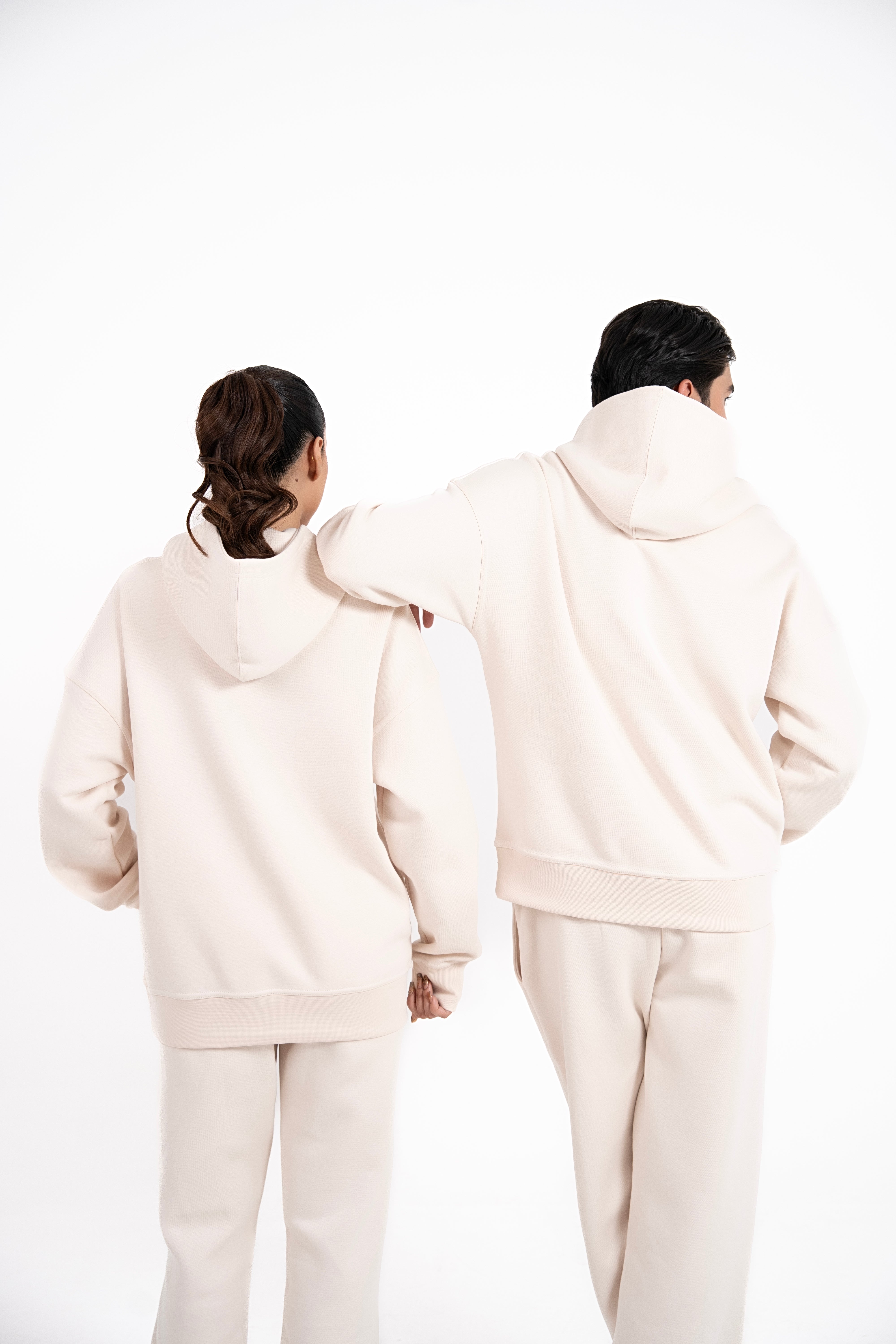 Ivory Whisper Oversized Hoodie Men