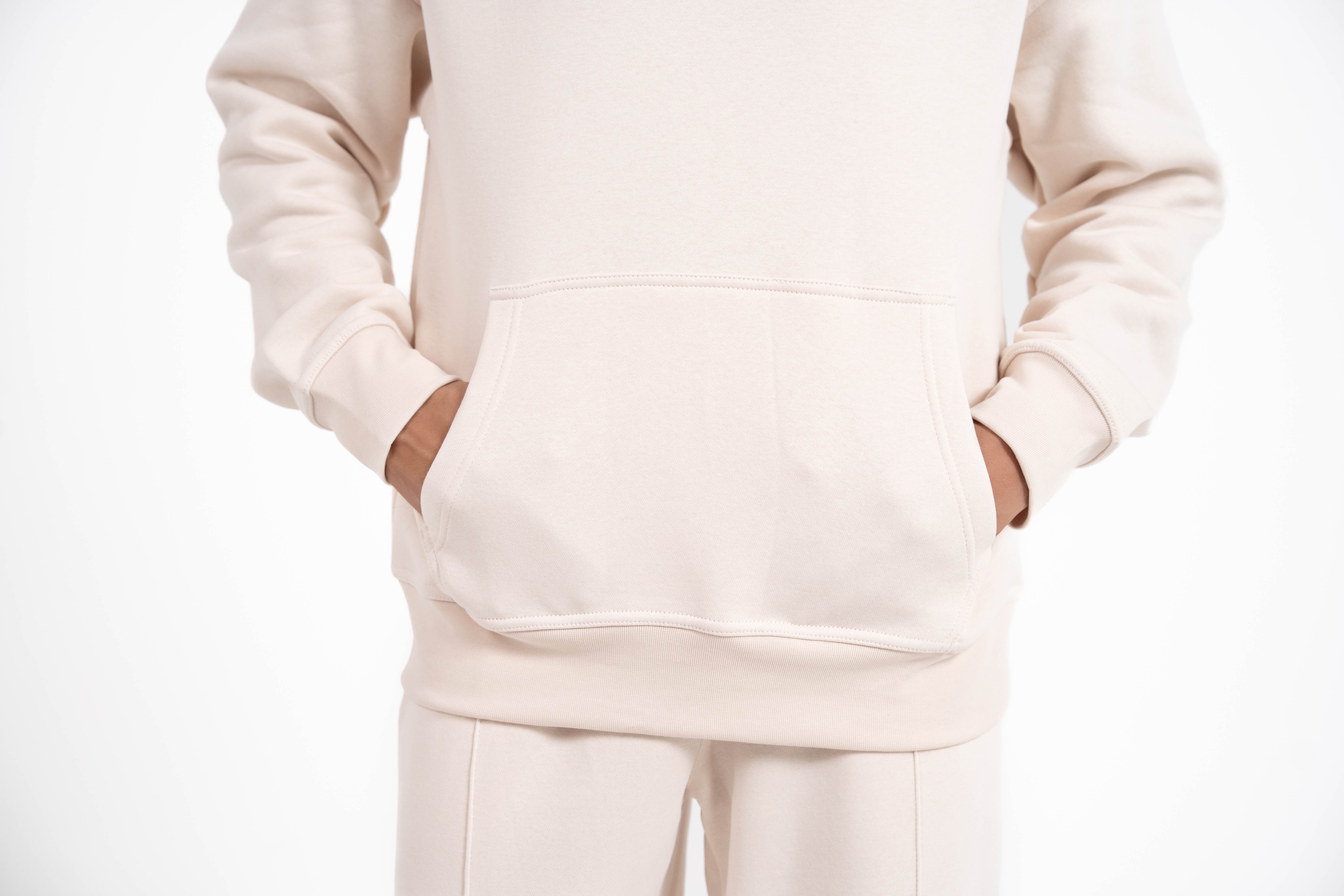 Ivory Whisper Oversized Hoodie Men