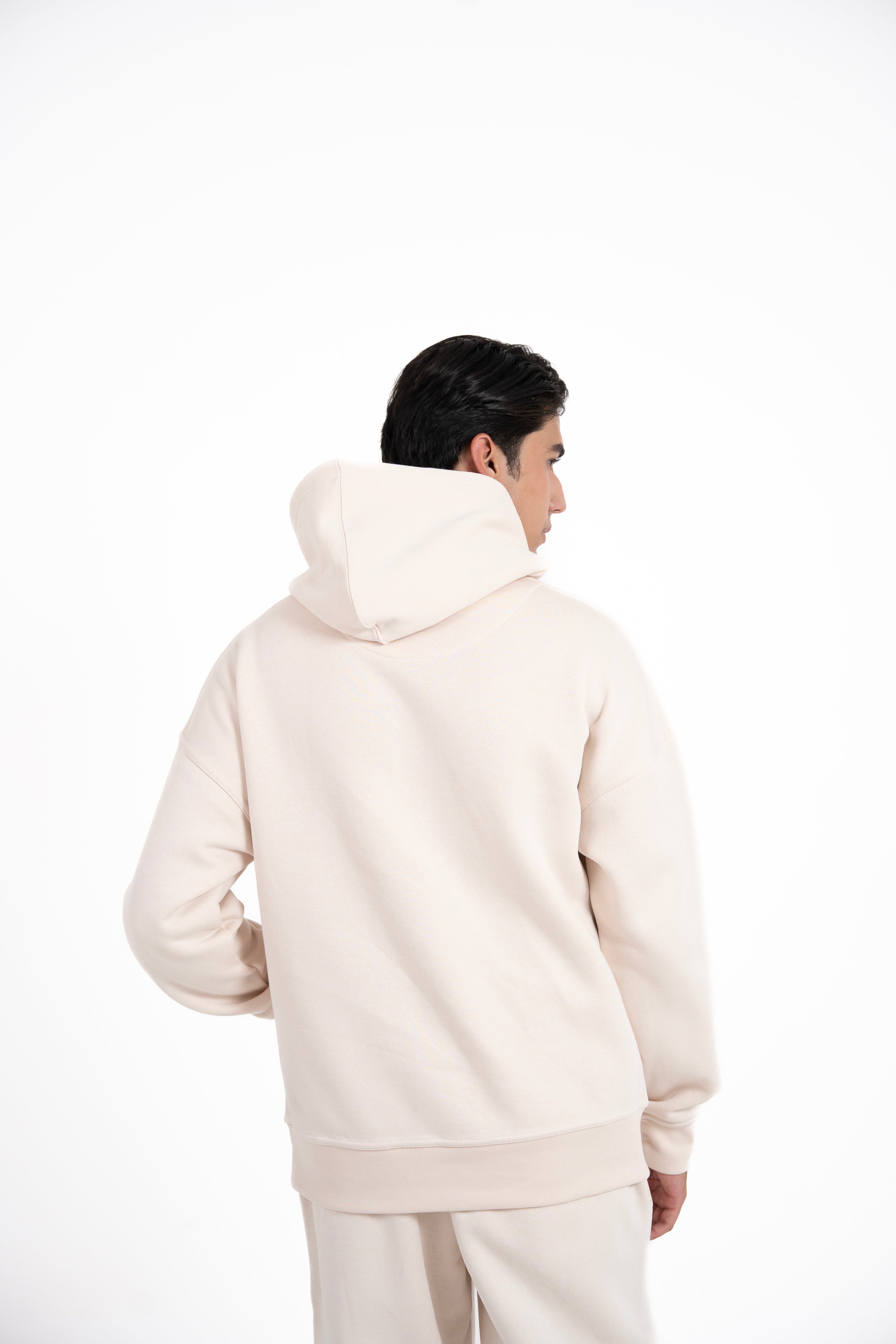 Ivory Whisper Oversized Hoodie Men