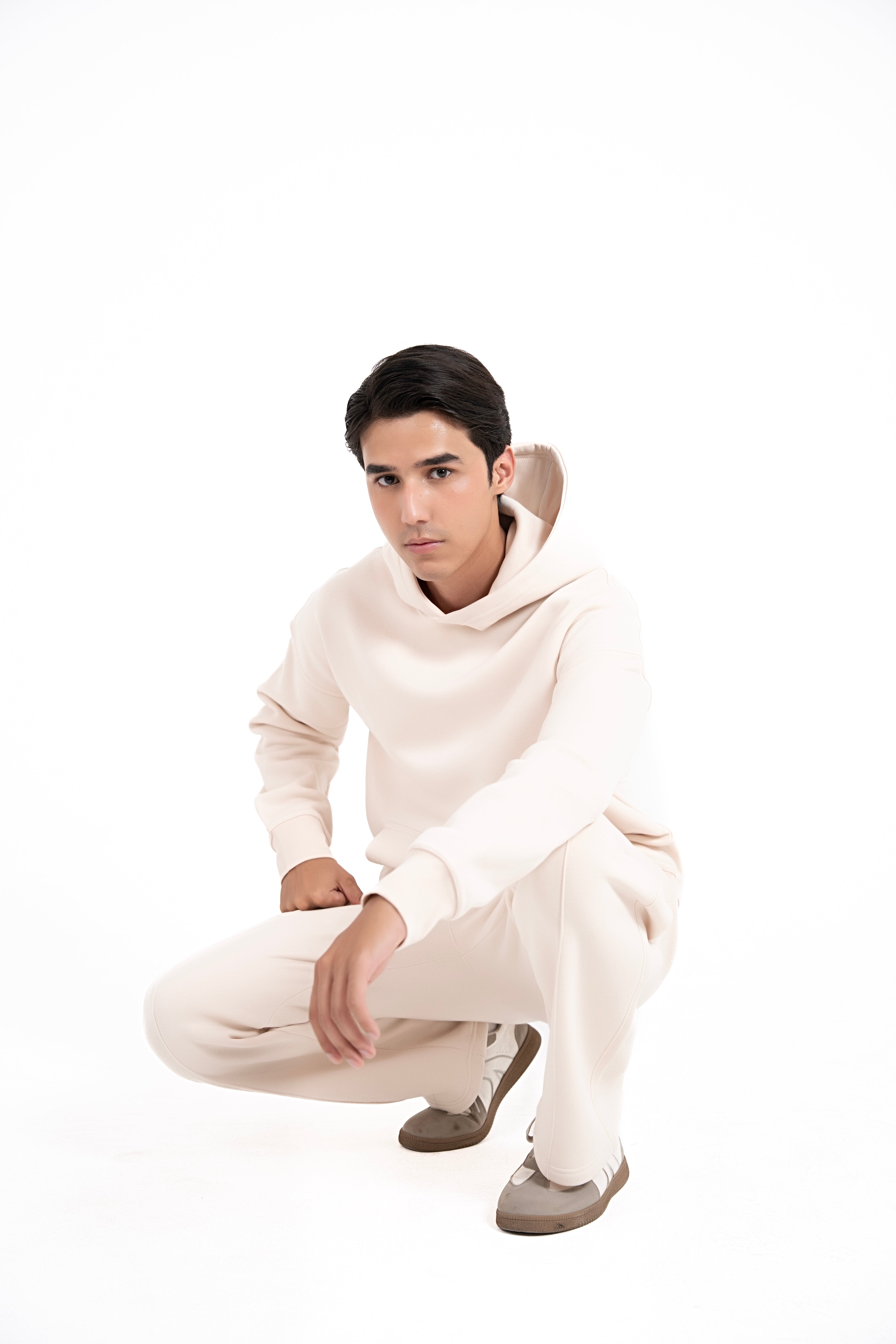 Ivory Whisper Oversized Hoodie Men
