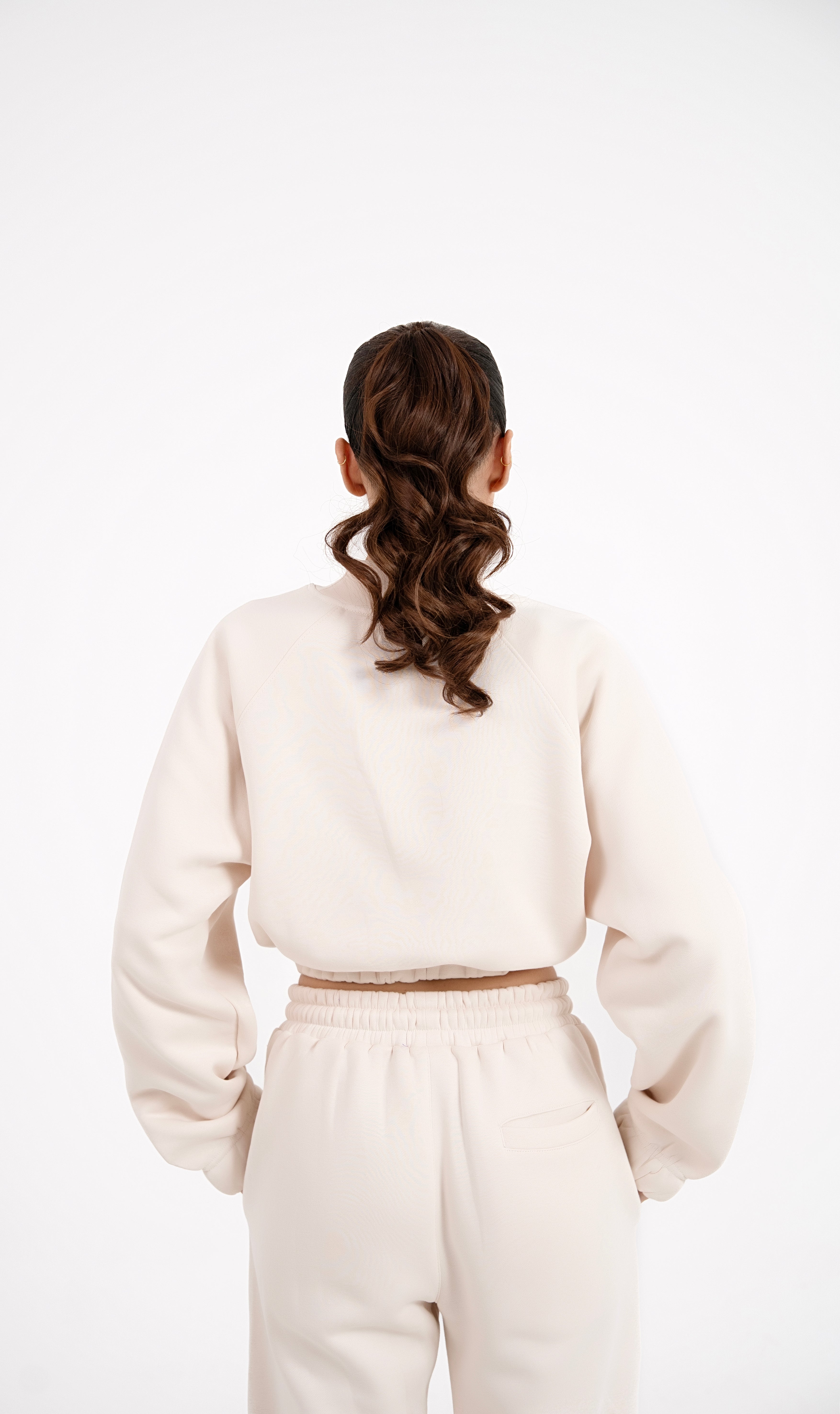 Ivory Cloud Cropped Sweatshirt