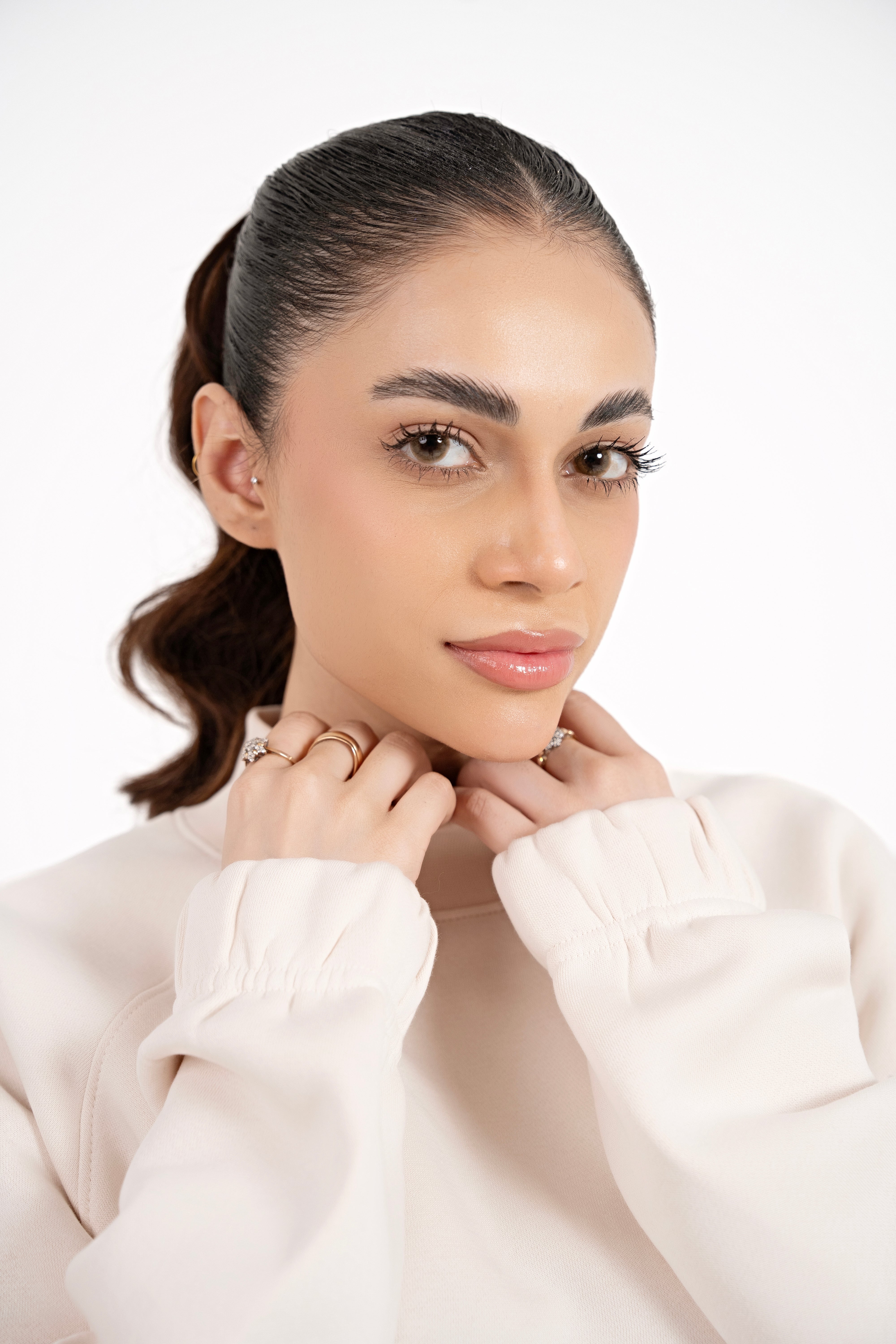 Ivory Cloud Cropped Sweatshirt