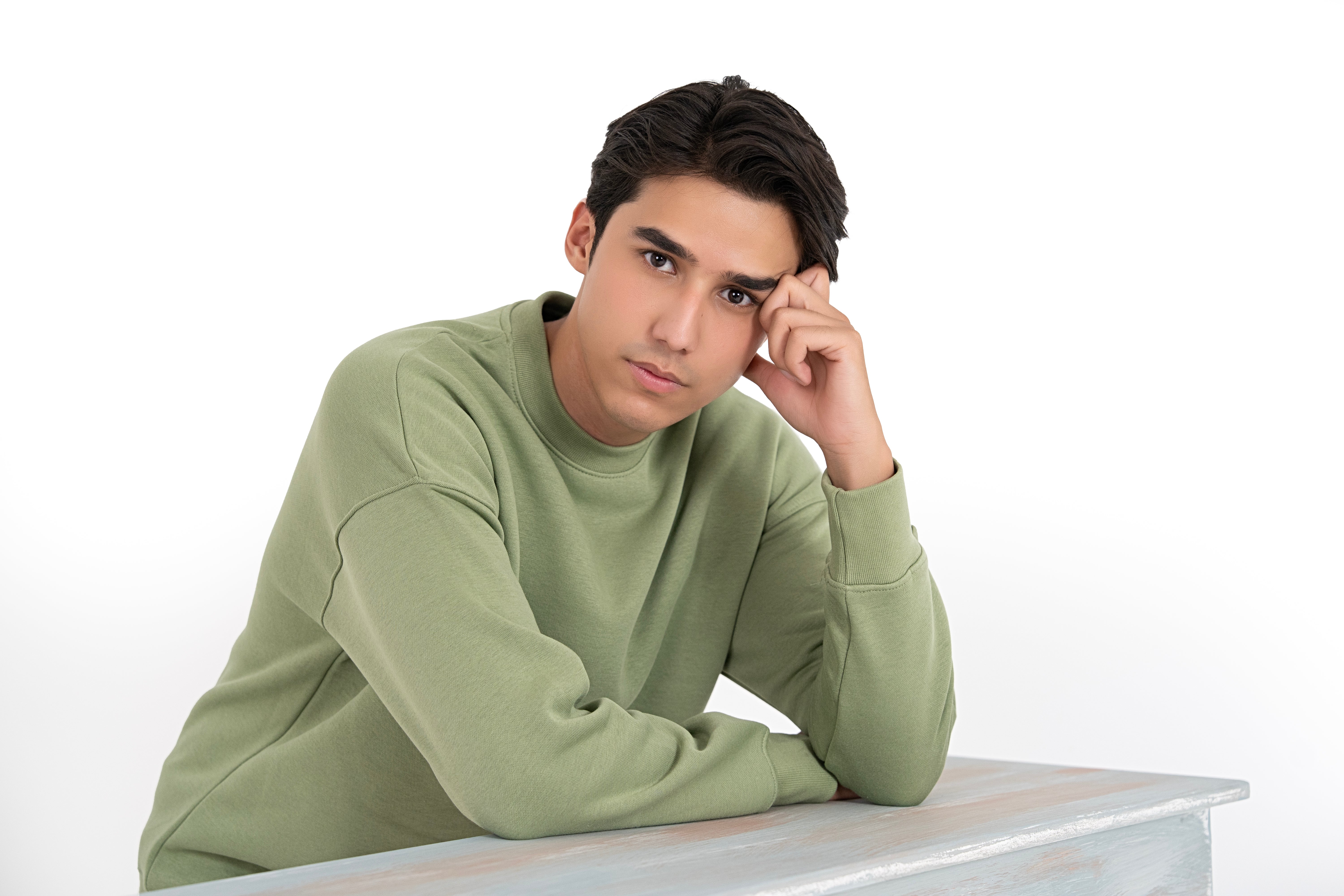 Moss Aura Oversized Sweatshirt-Men