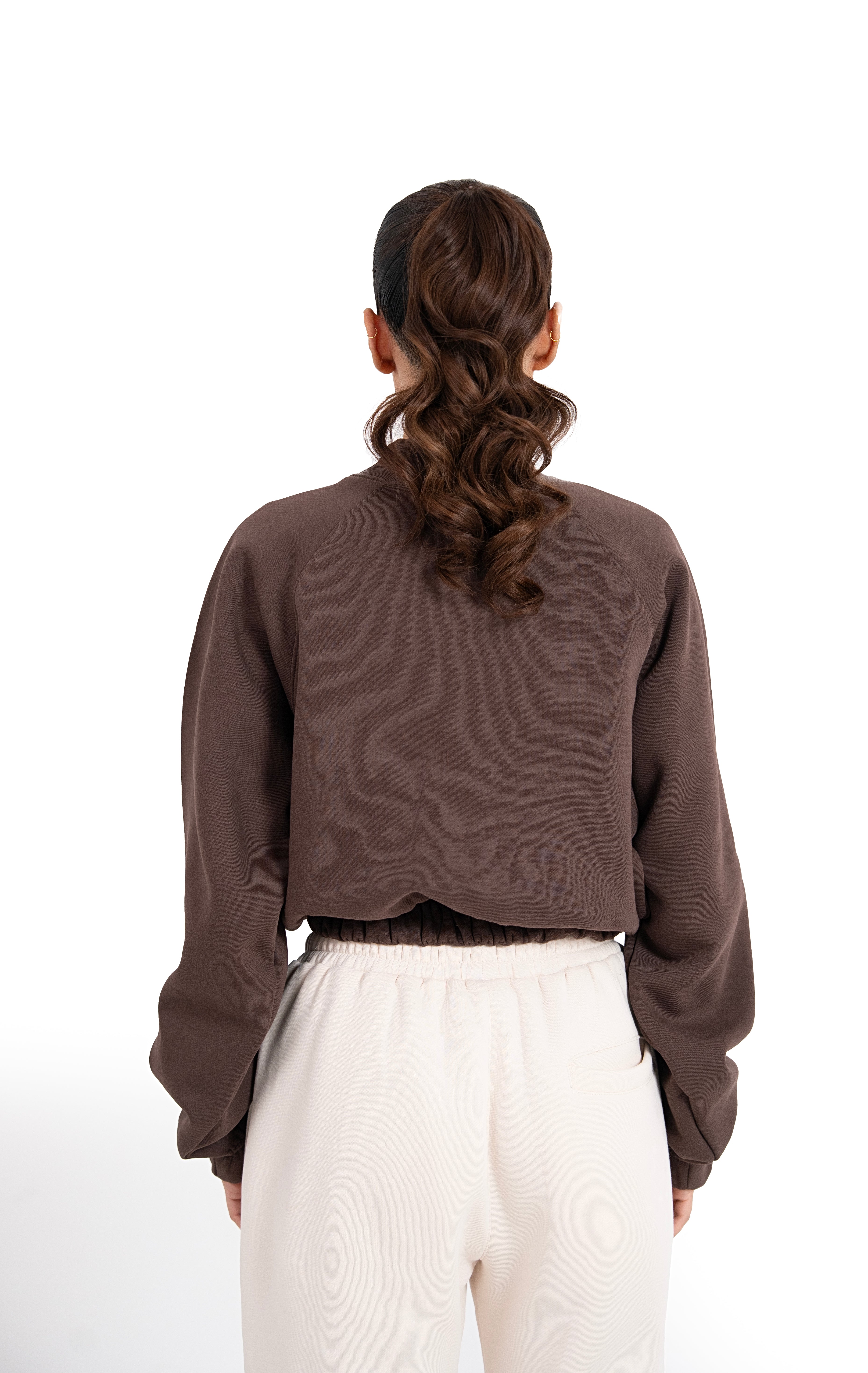 Mocha Essence Cropped Sweatshirt