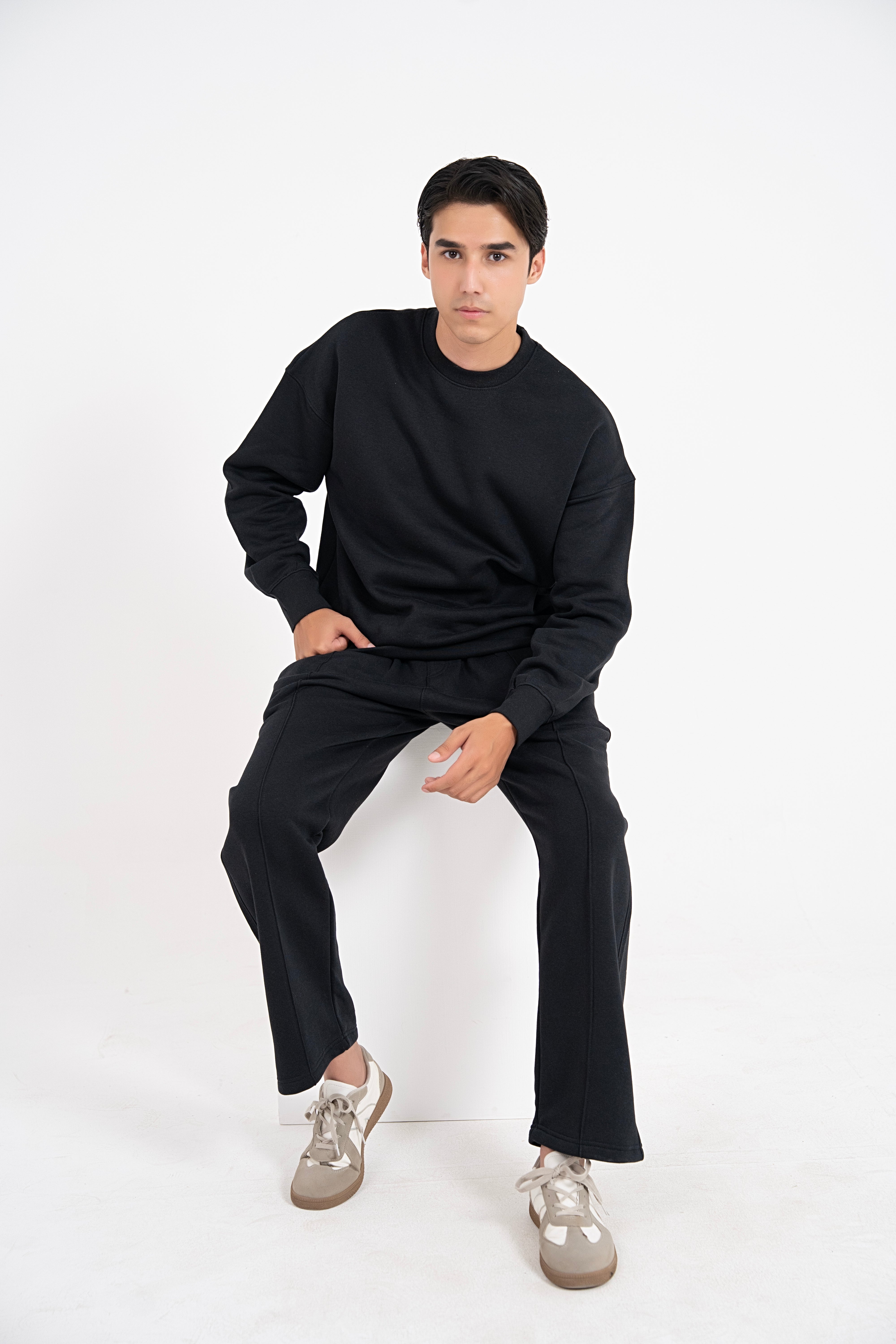 Midnight Poise Oversized Sweatshirt-Men