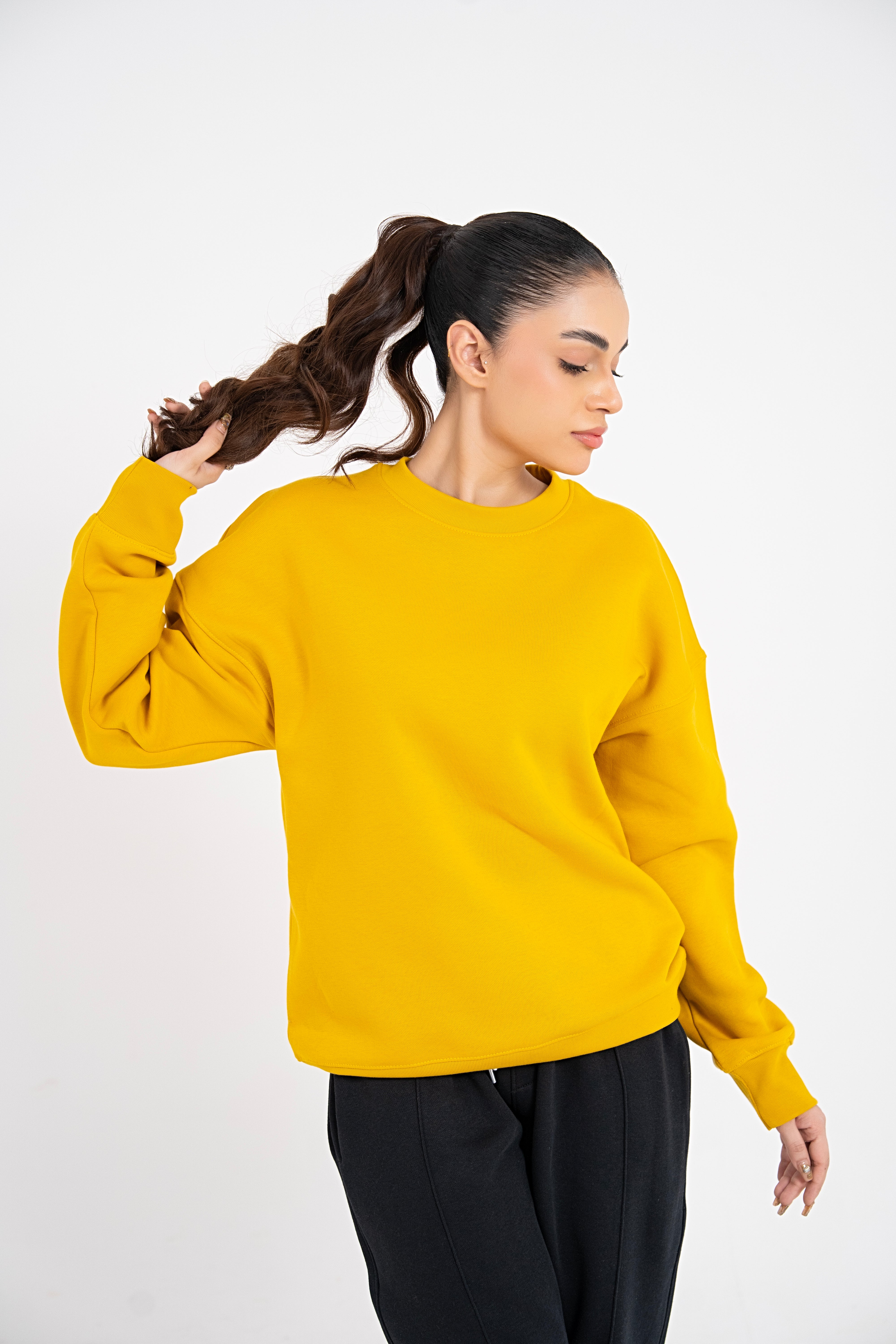 Luxe Mustard Oversized Sweatshirt