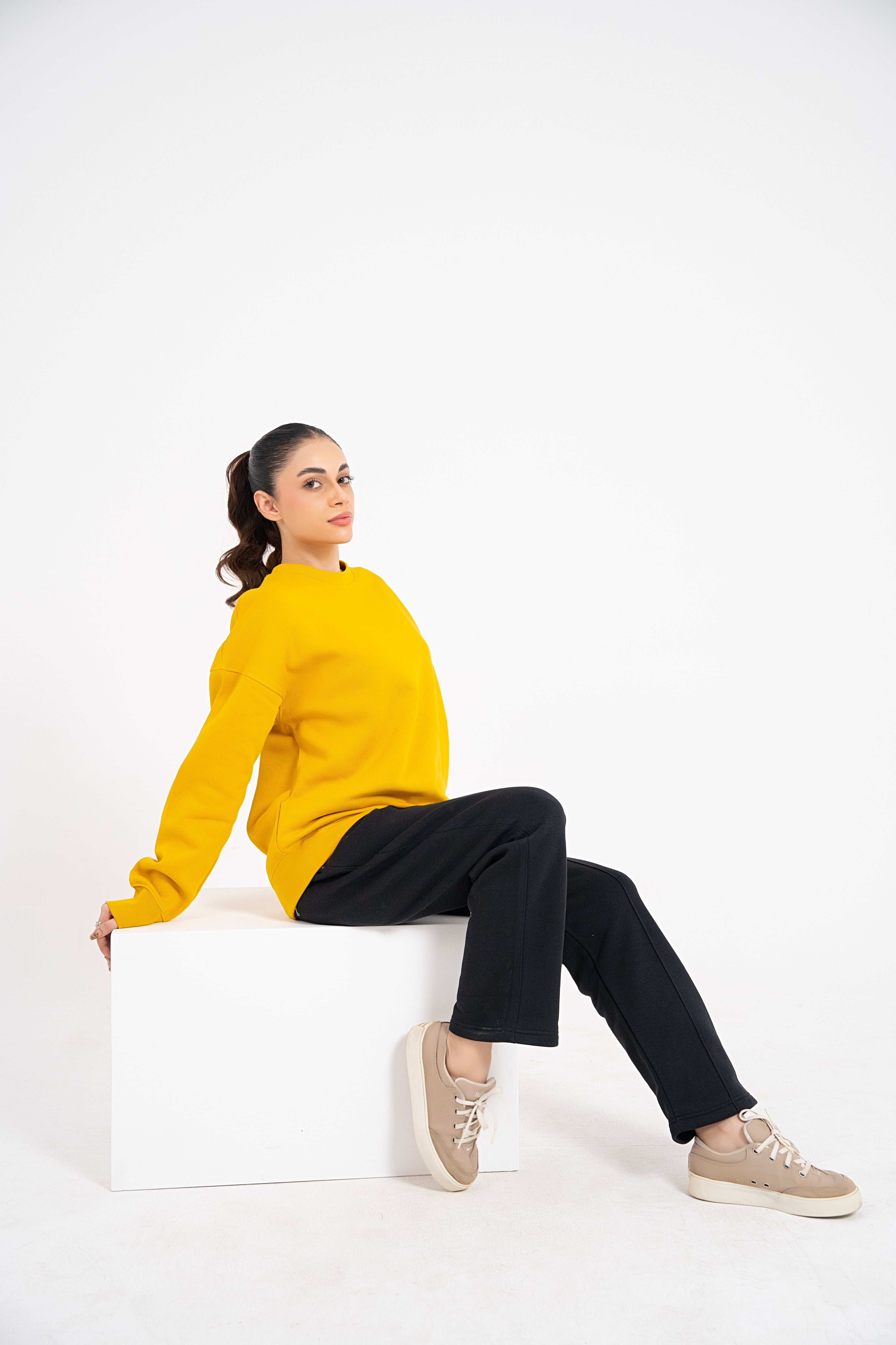 Luxe Mustard Oversized Sweatshirt