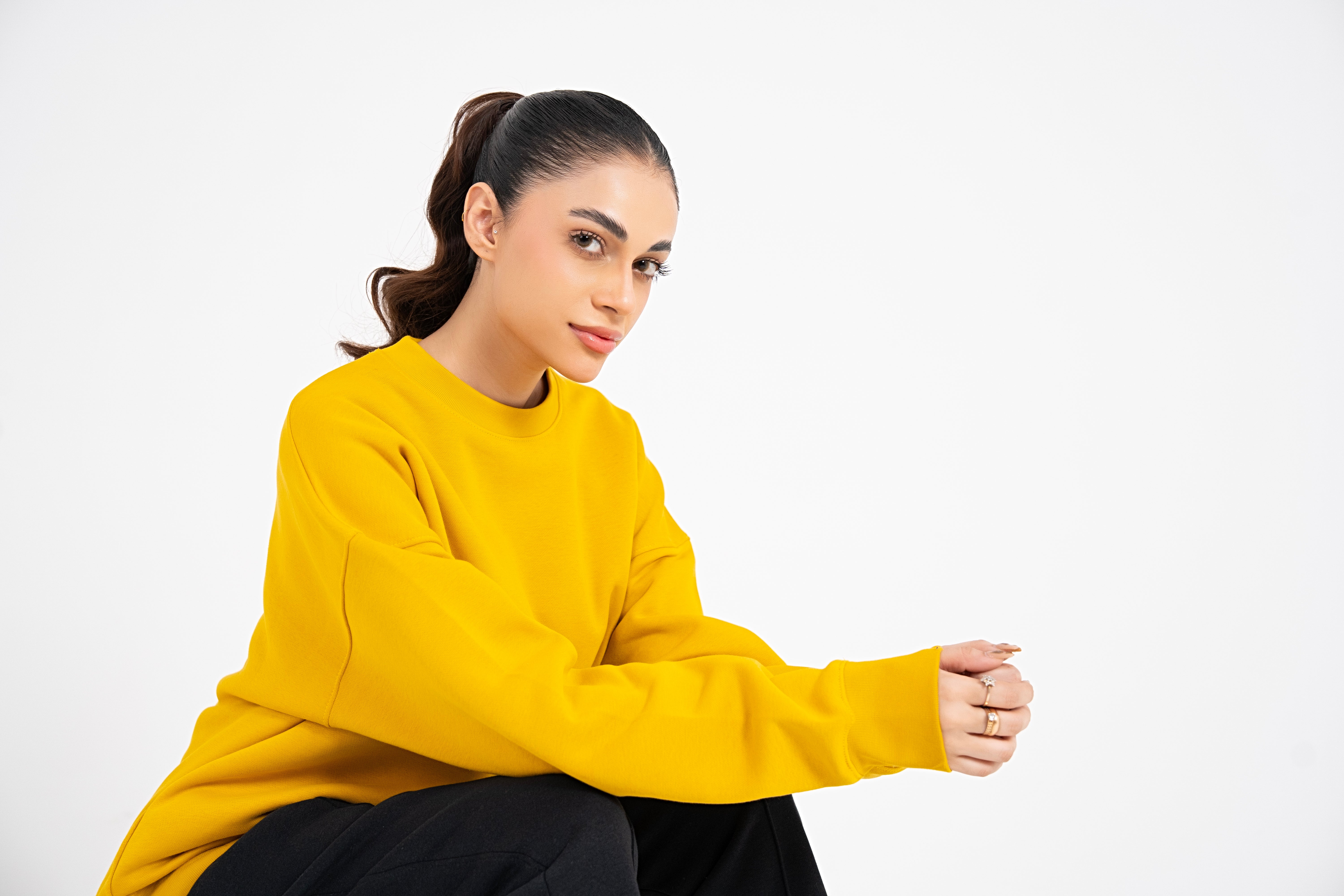 Luxe Mustard Oversized Sweatshirt