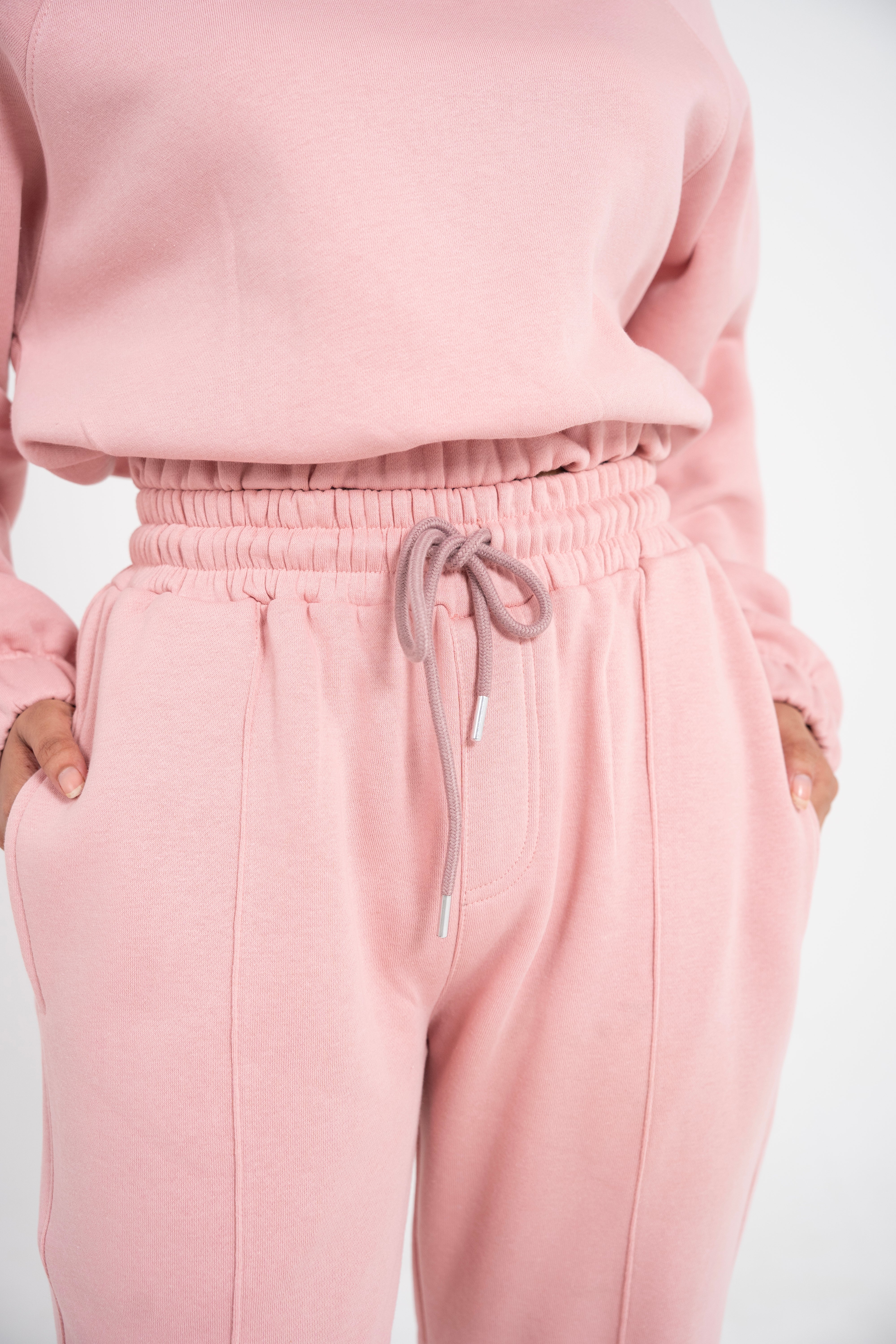 Blush Muse Straight-Leg Sweatpants