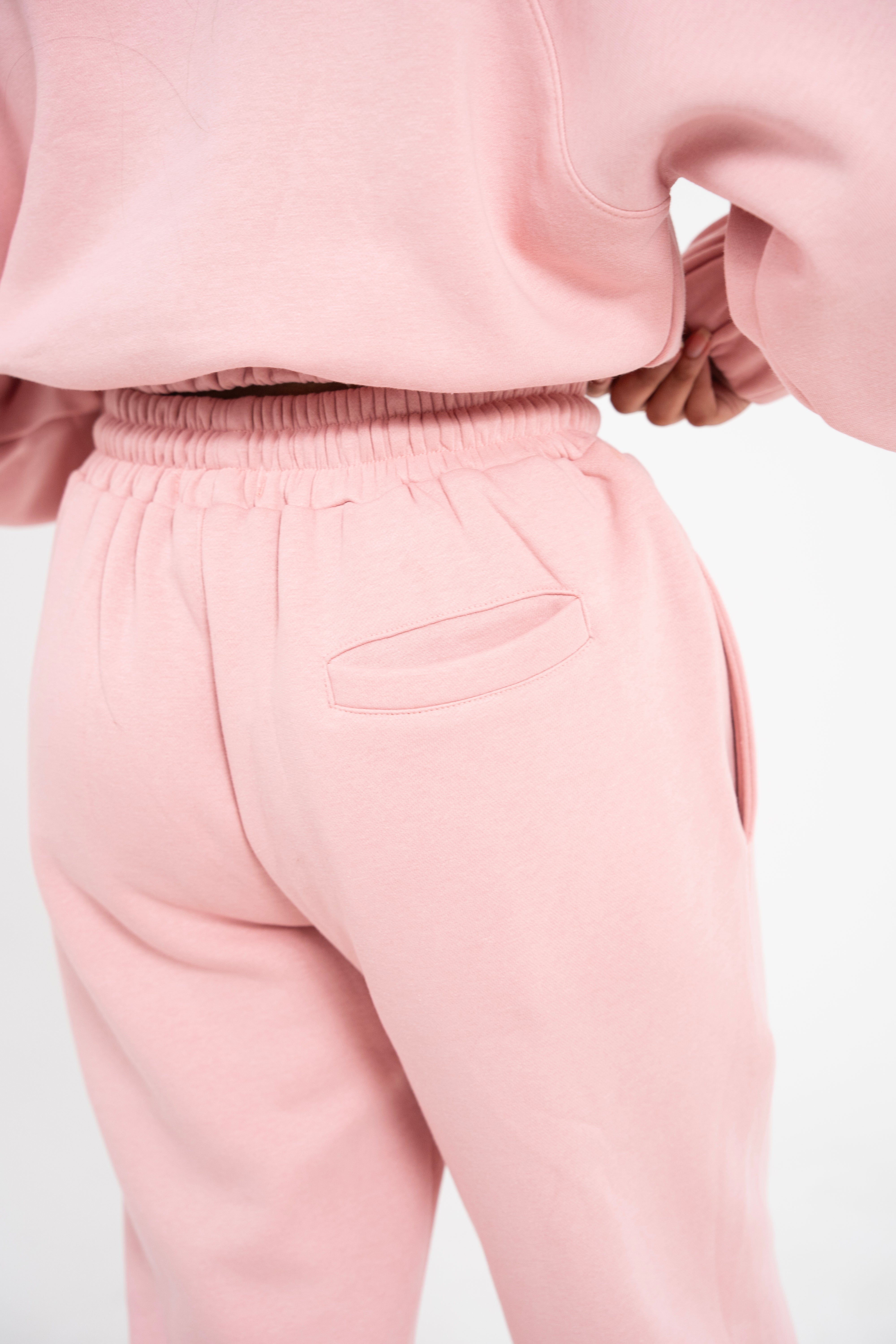 Blush Muse Straight-Leg Sweatpants