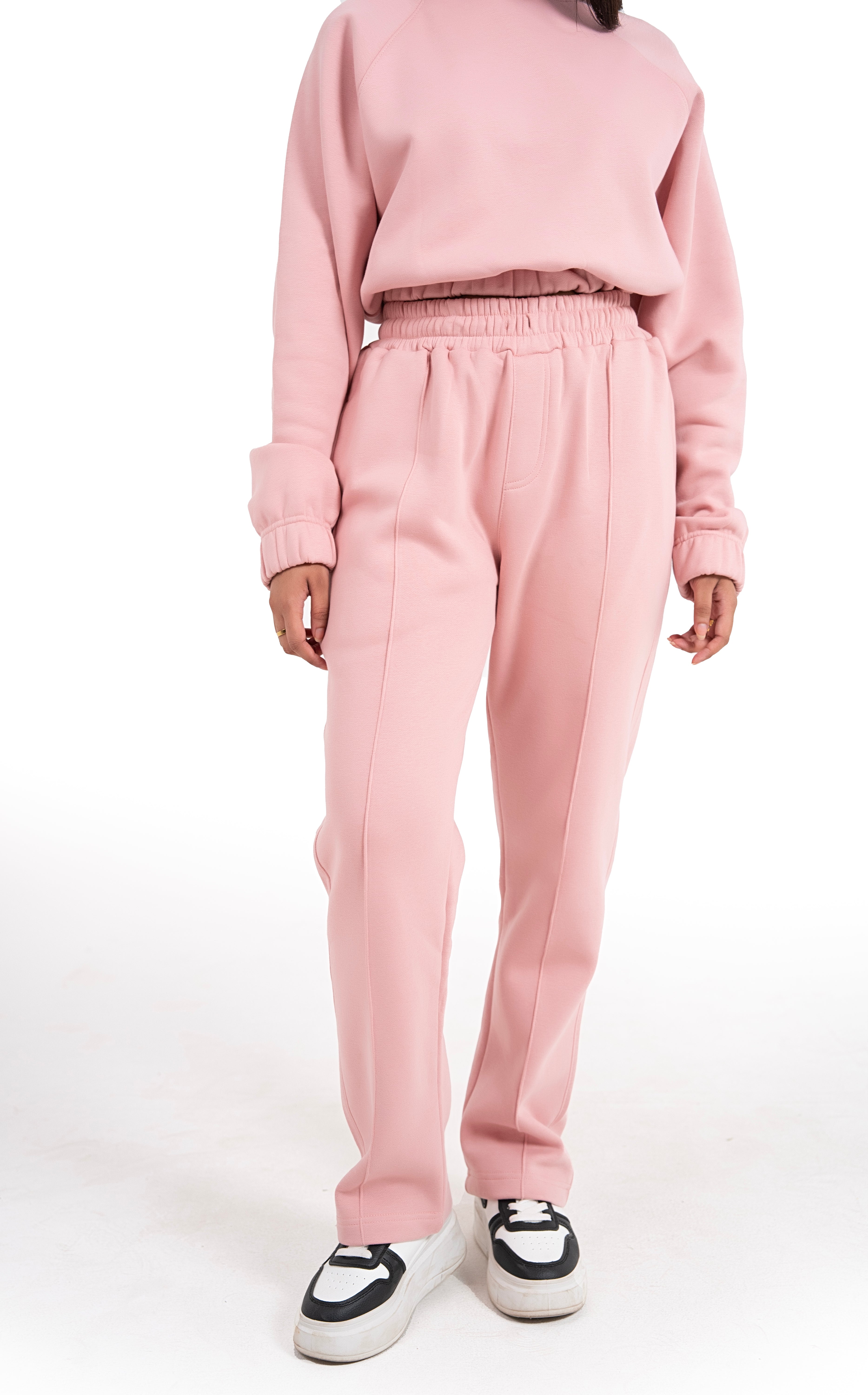 Blush Muse Straight-Leg Sweatpants
