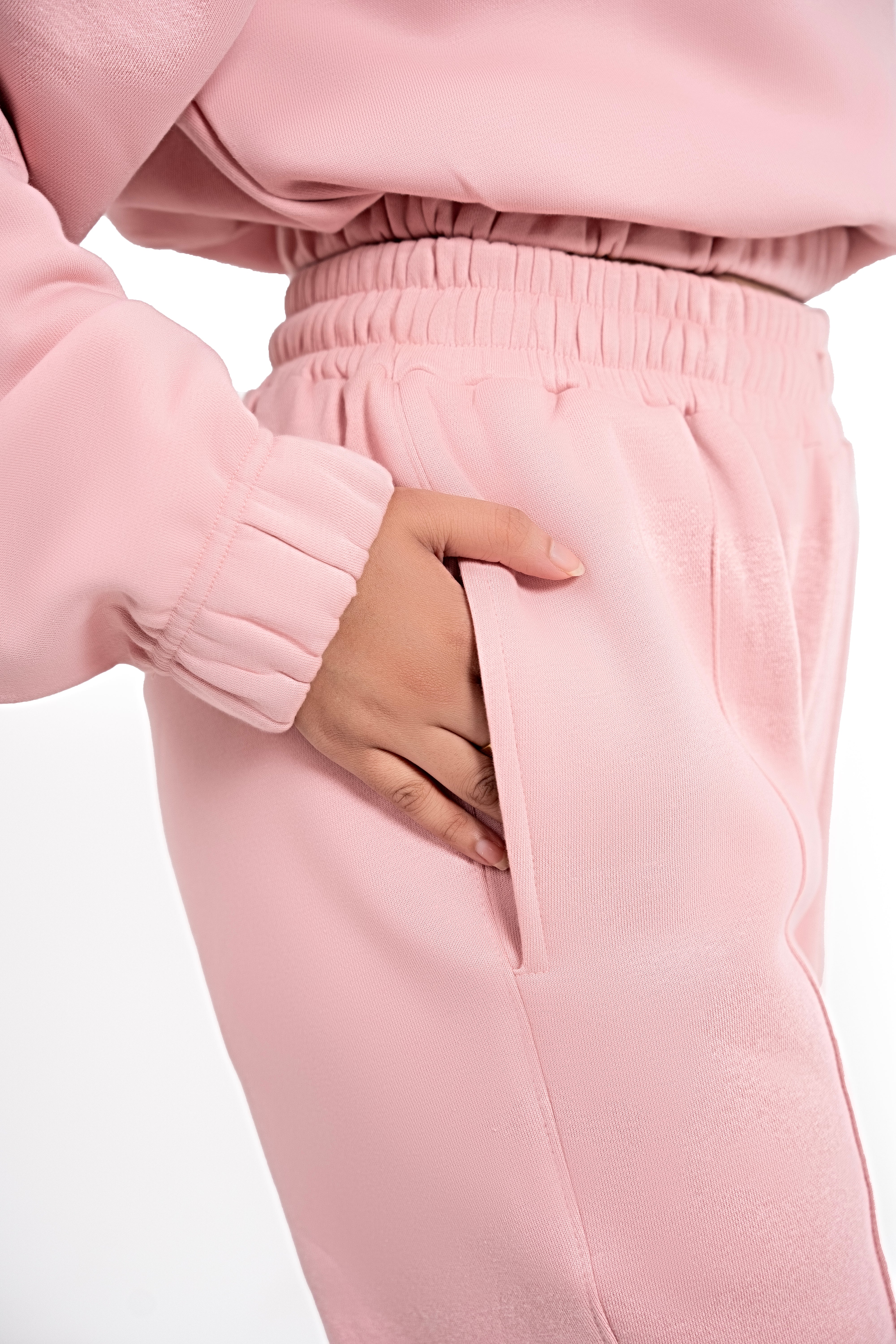 Blush Muse Straight-Leg Sweatpants