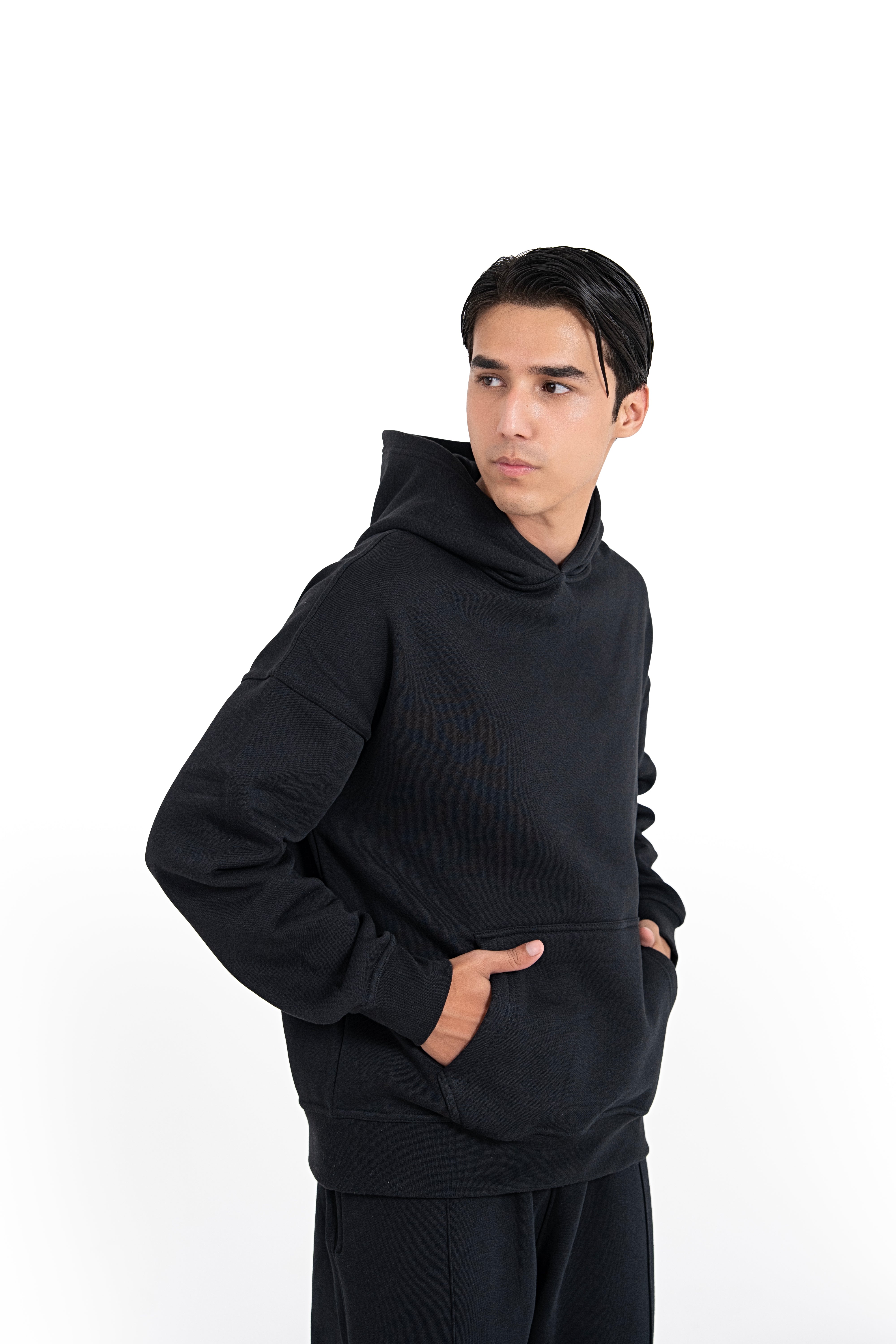 Midnight Poise Oversized Hoodie Men