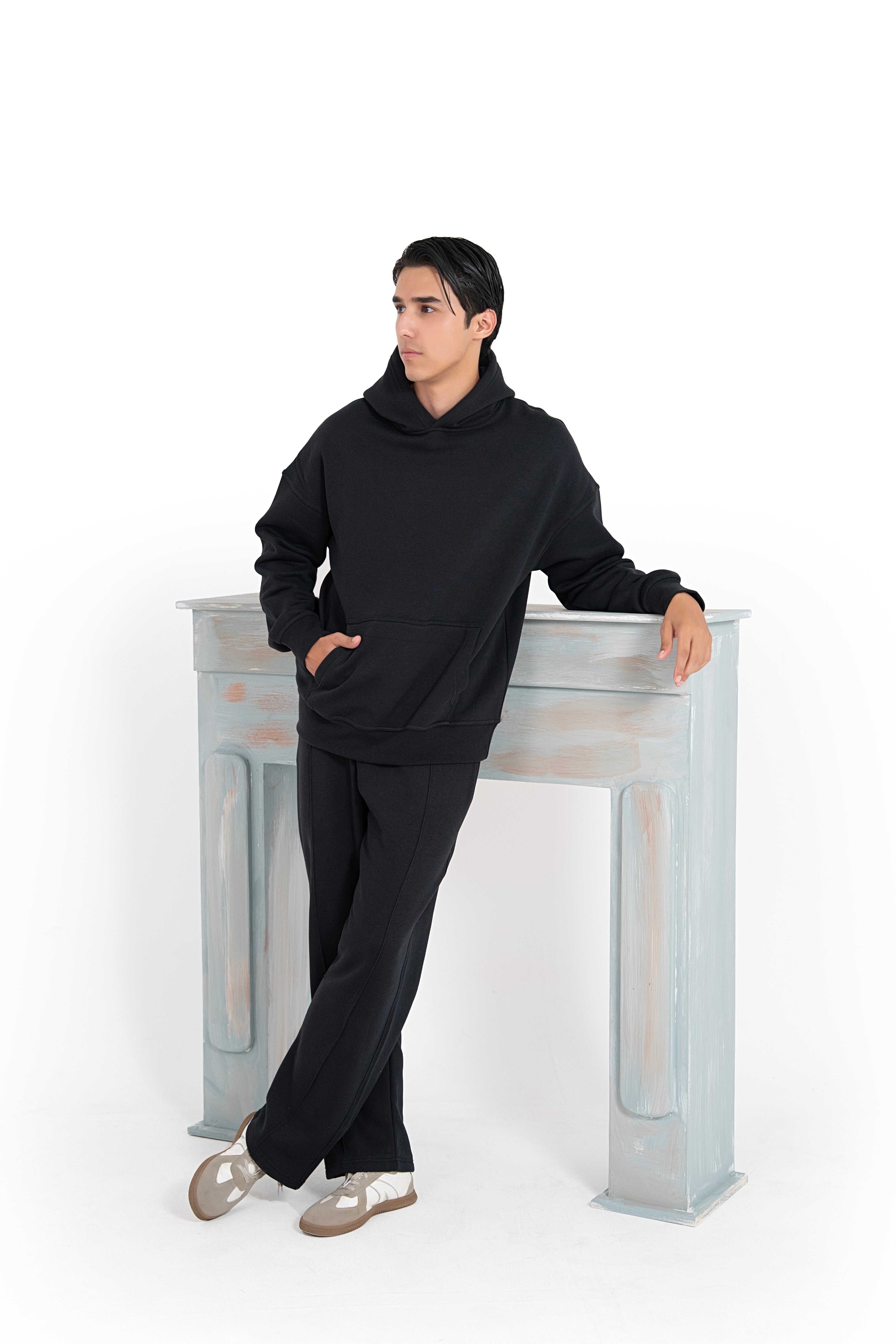 Midnight Poise Oversized Hoodie Men