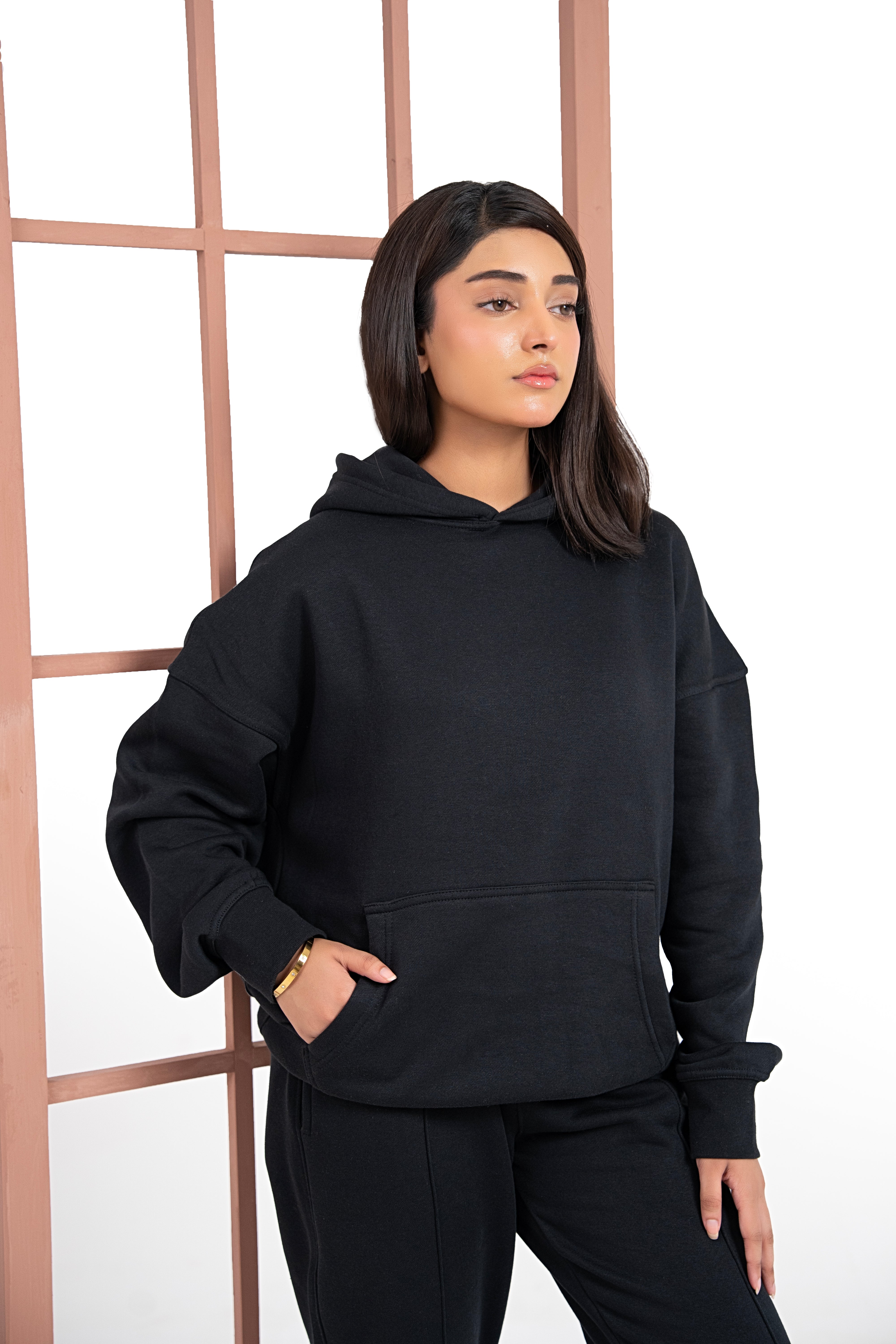 Midnight Poise Oversized Hoodie
