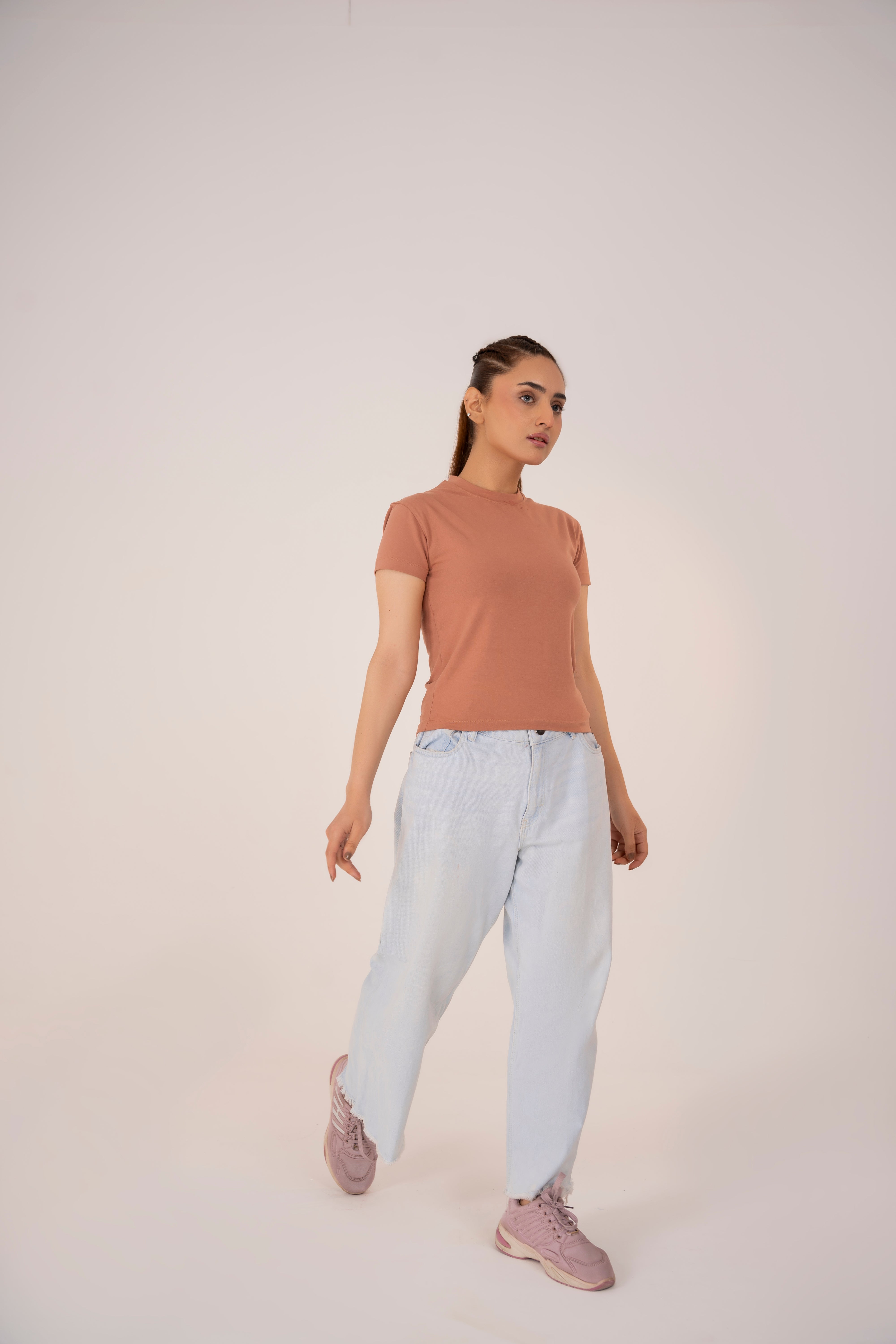 Slim Fit Tee in Terracotta