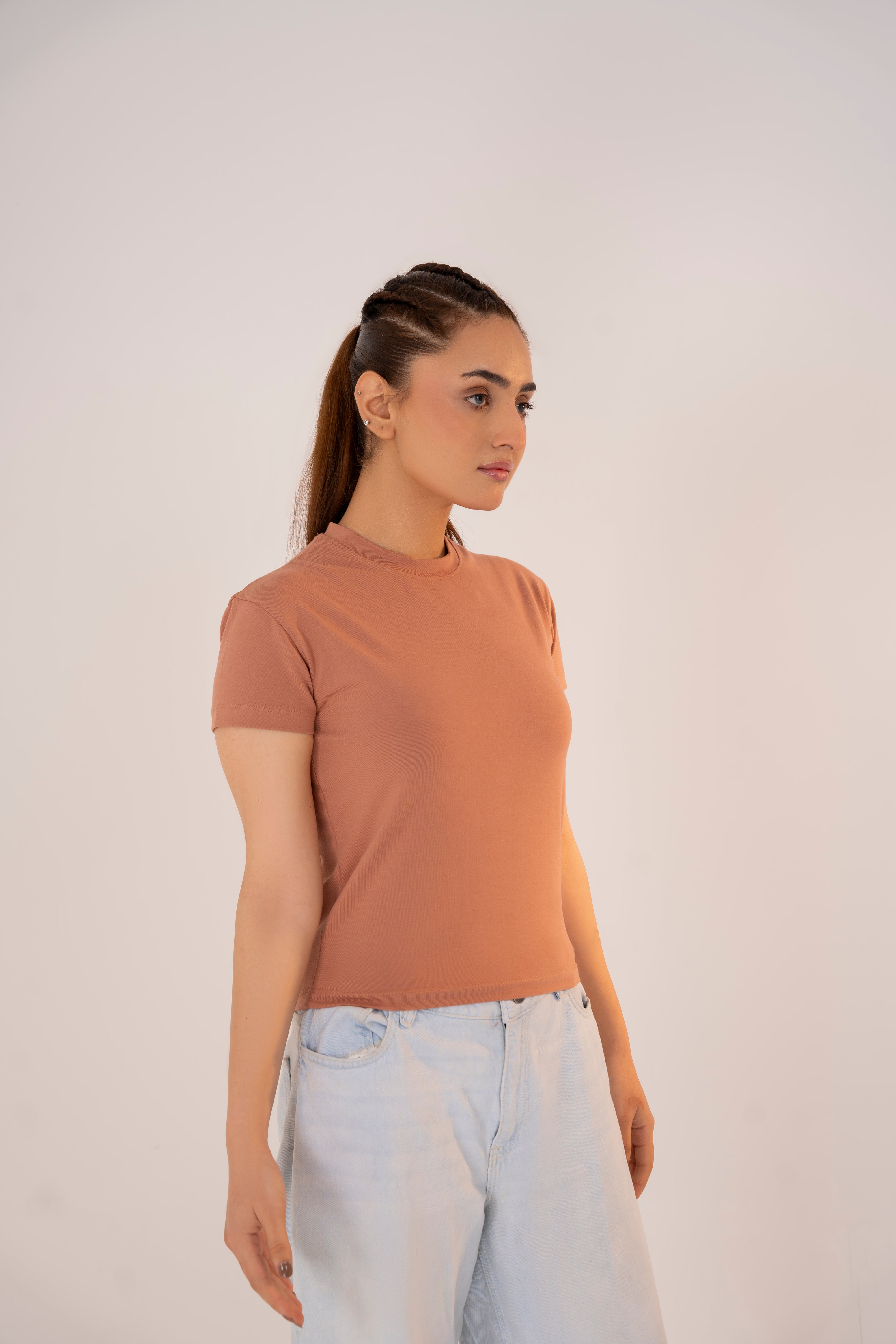 Slim Fit Tee in Terracotta
