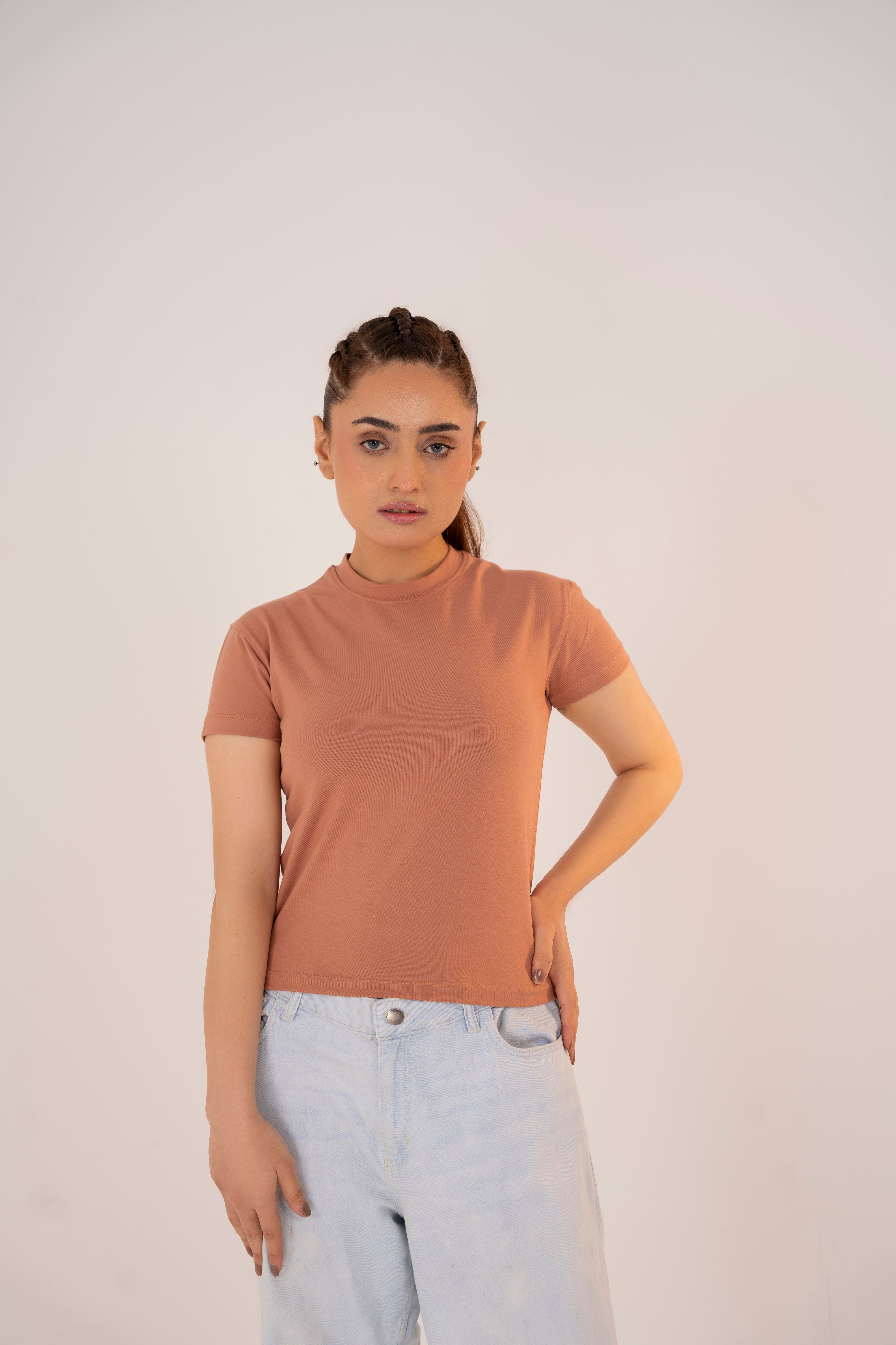 Slim Fit Tee in Terracotta