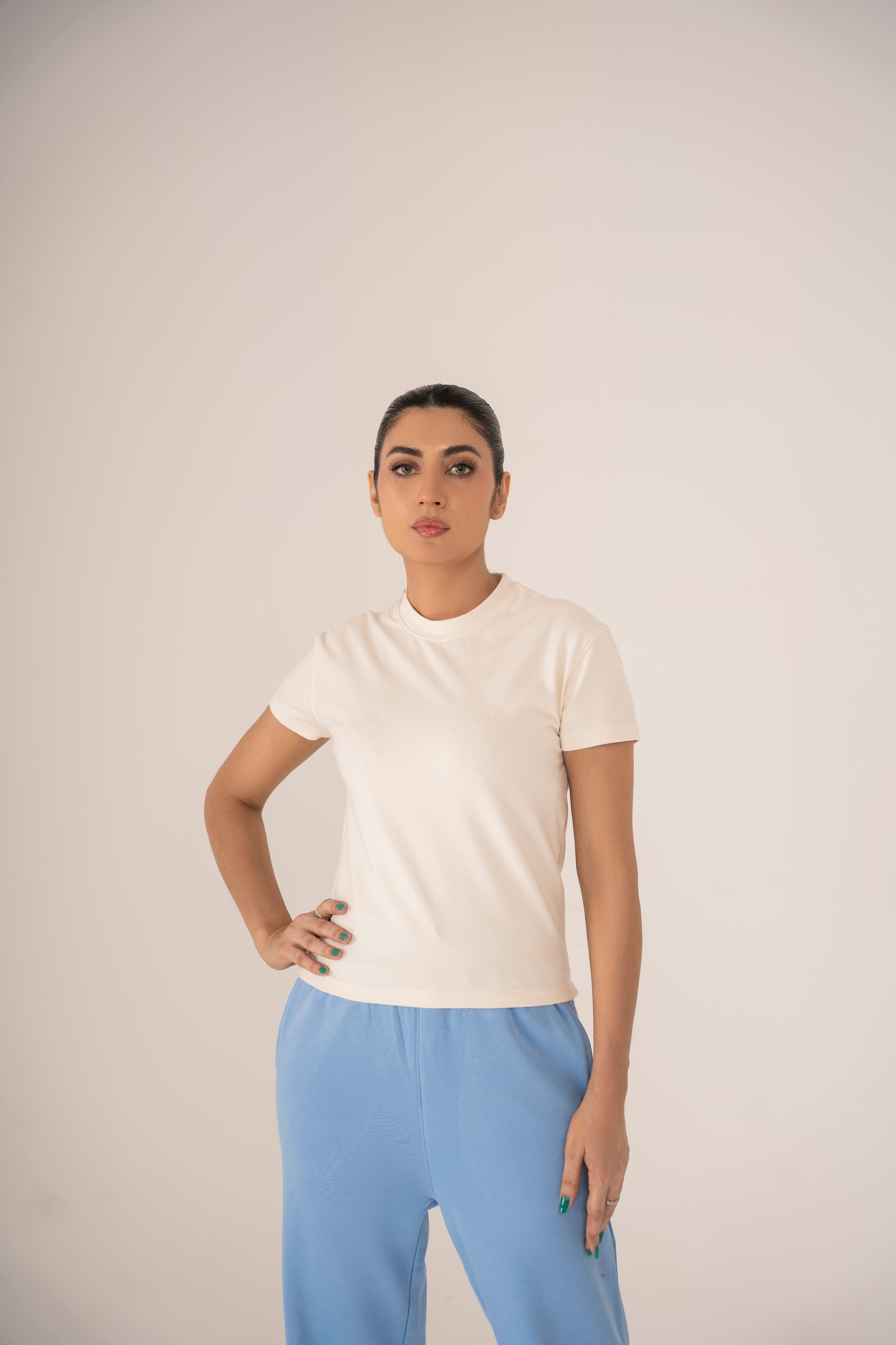 Slim Fit Tee in Pearl White