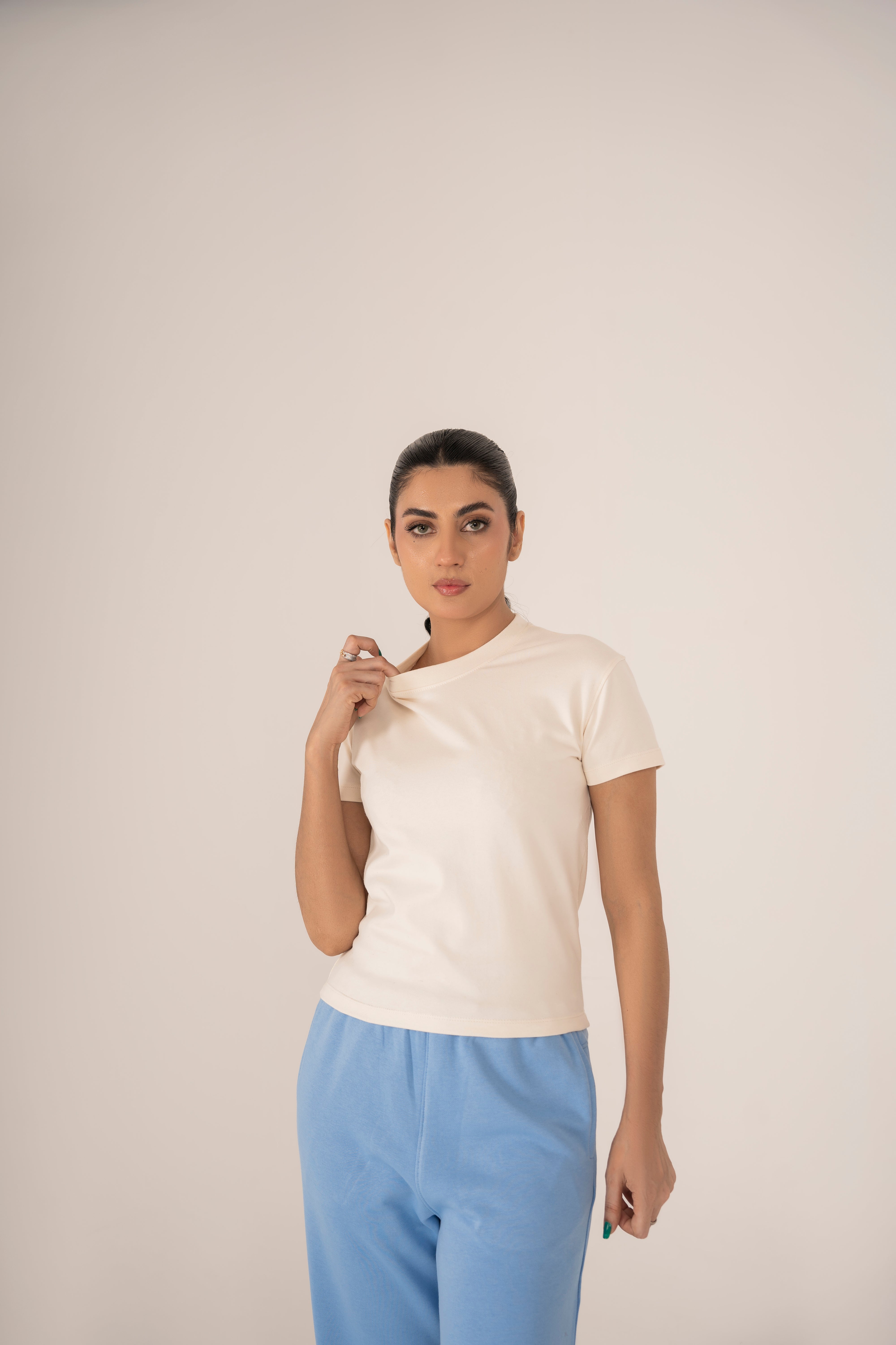 Slim Fit Tee in Pearl White