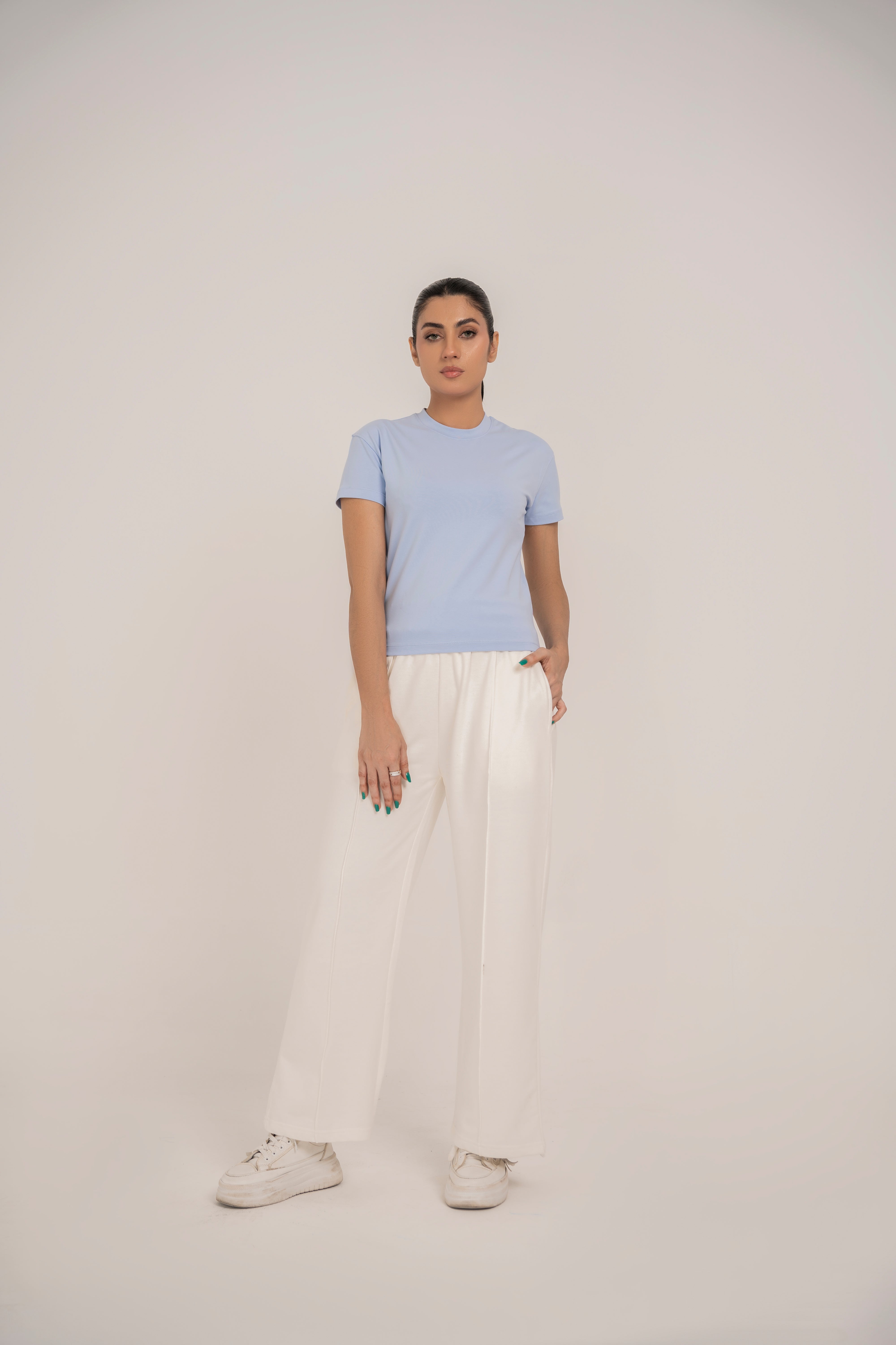 Slim Fit Tee in Sky Blue