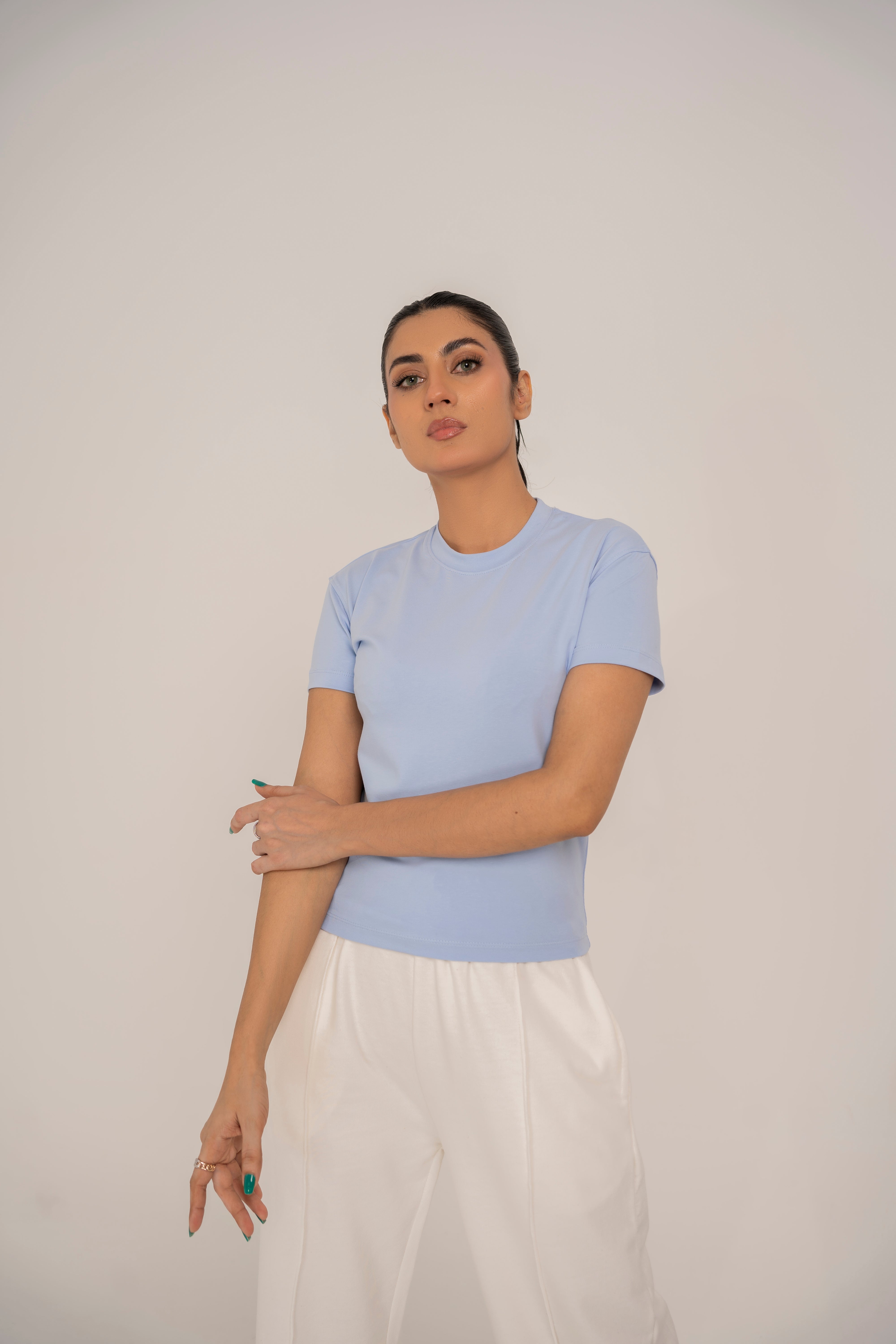 Slim Fit Tee in Sky Blue