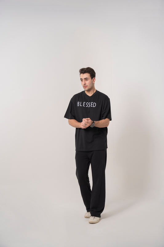 BLESSED Black Relaxed T-Shirt