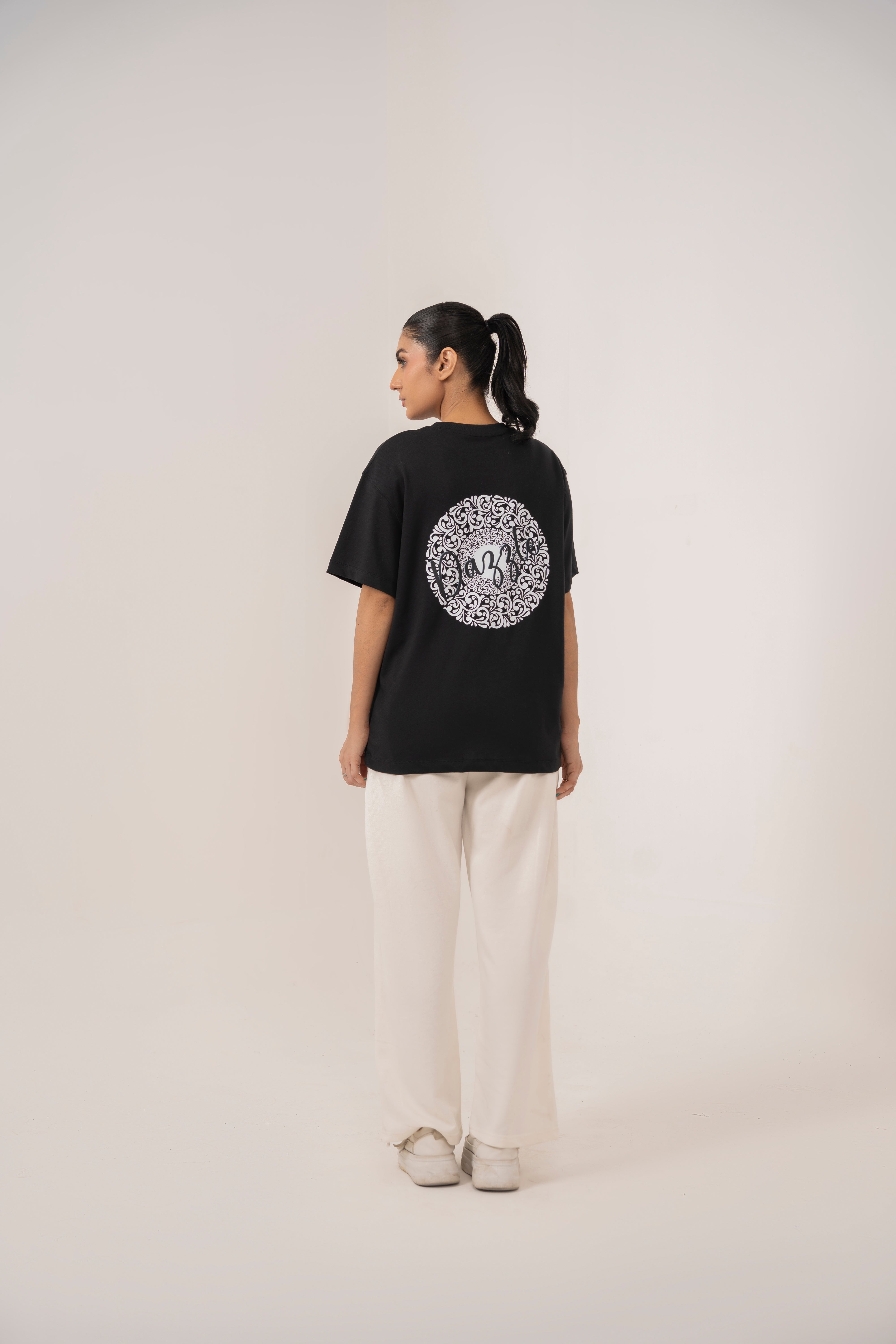 Self Made Club - Dazzle Black Relaxed T-Shirt For women