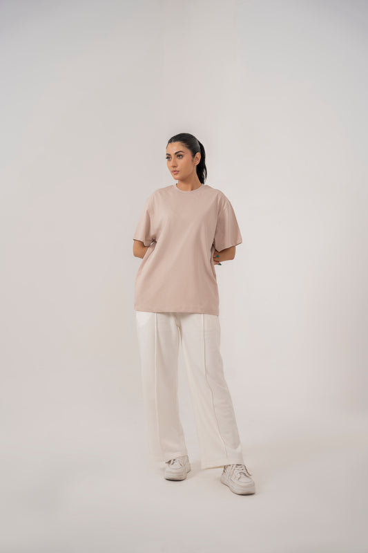 Relaxed T-Shirt in Beige