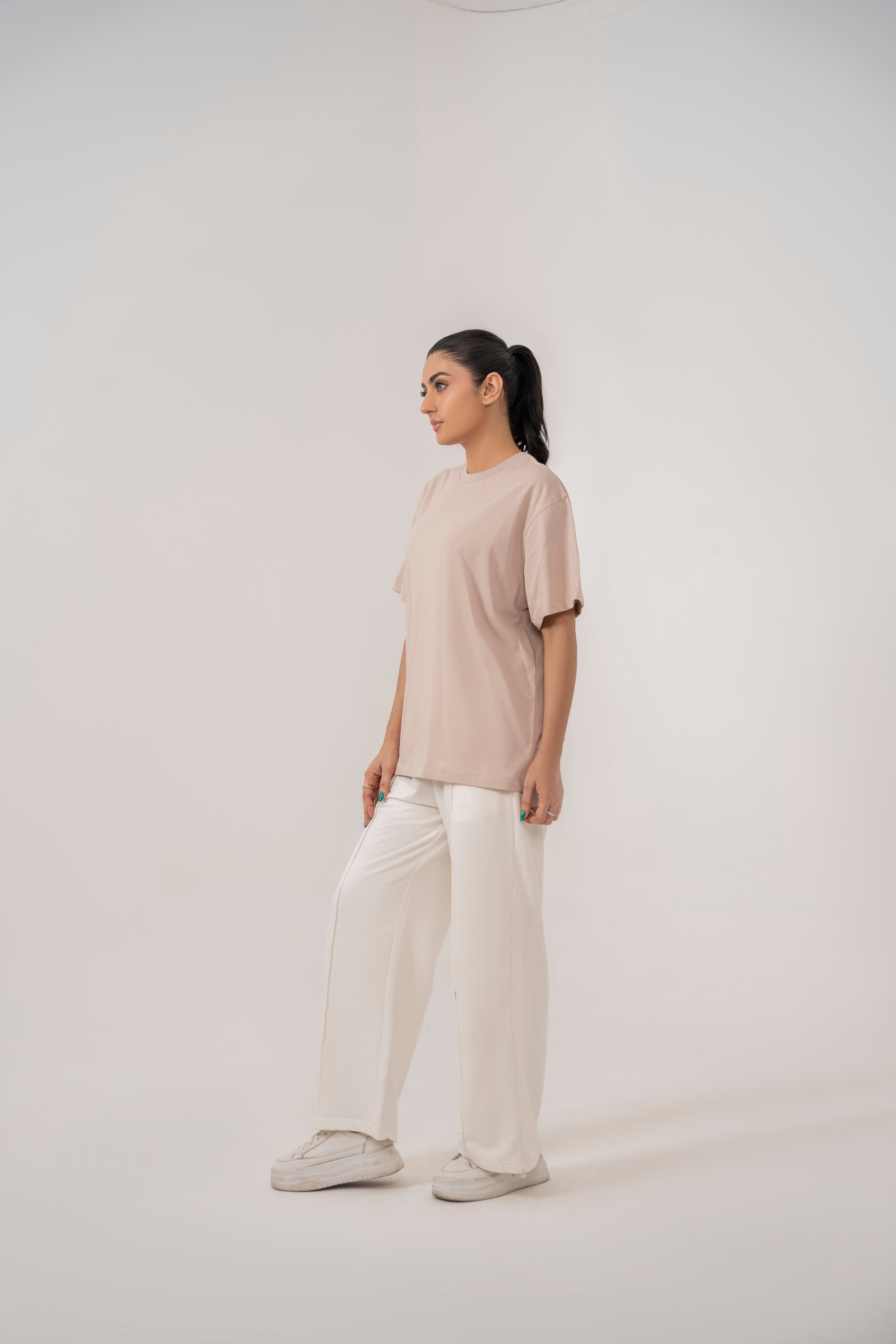 Relaxed T-Shirt in Beige