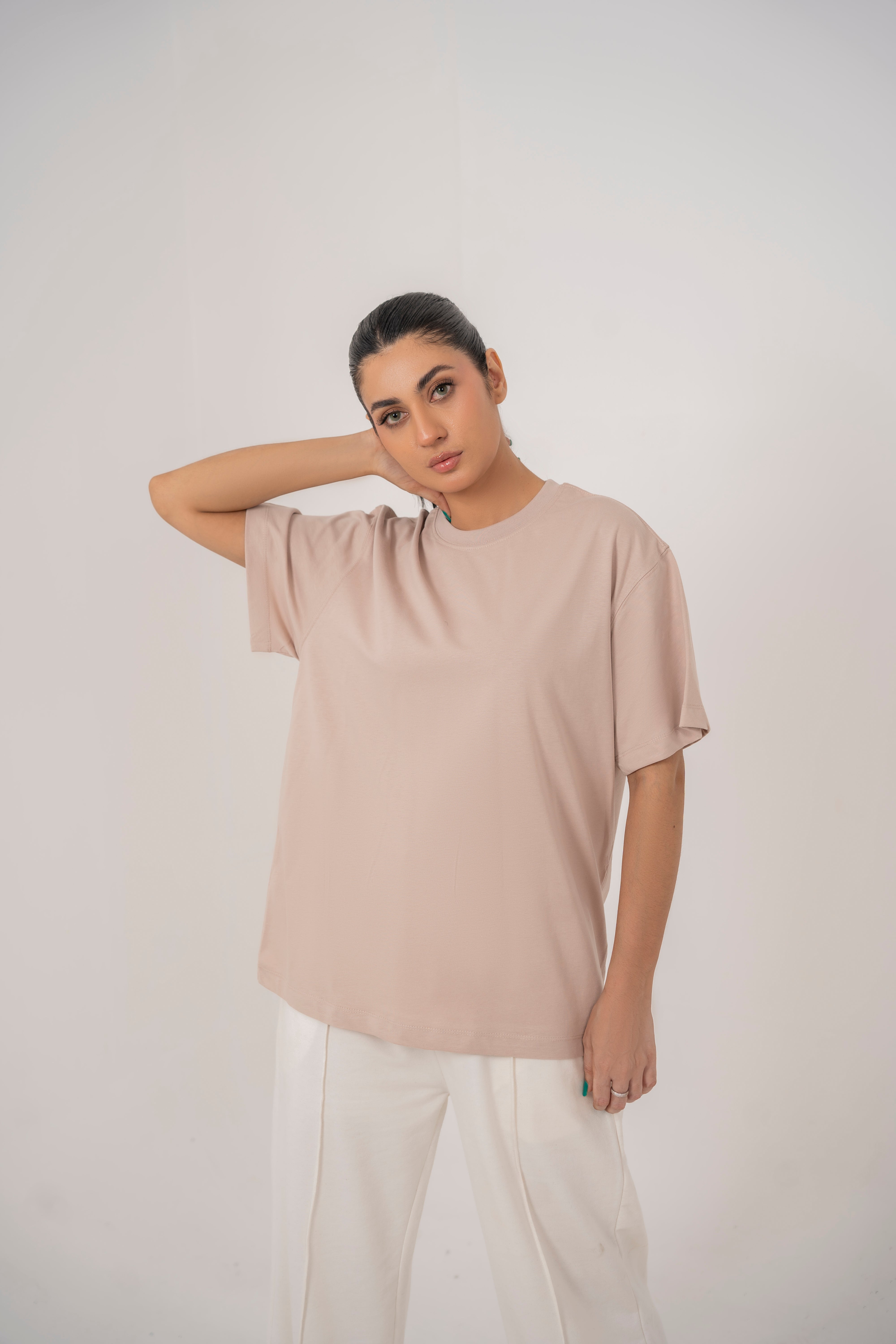 Relaxed T-Shirt in Beige