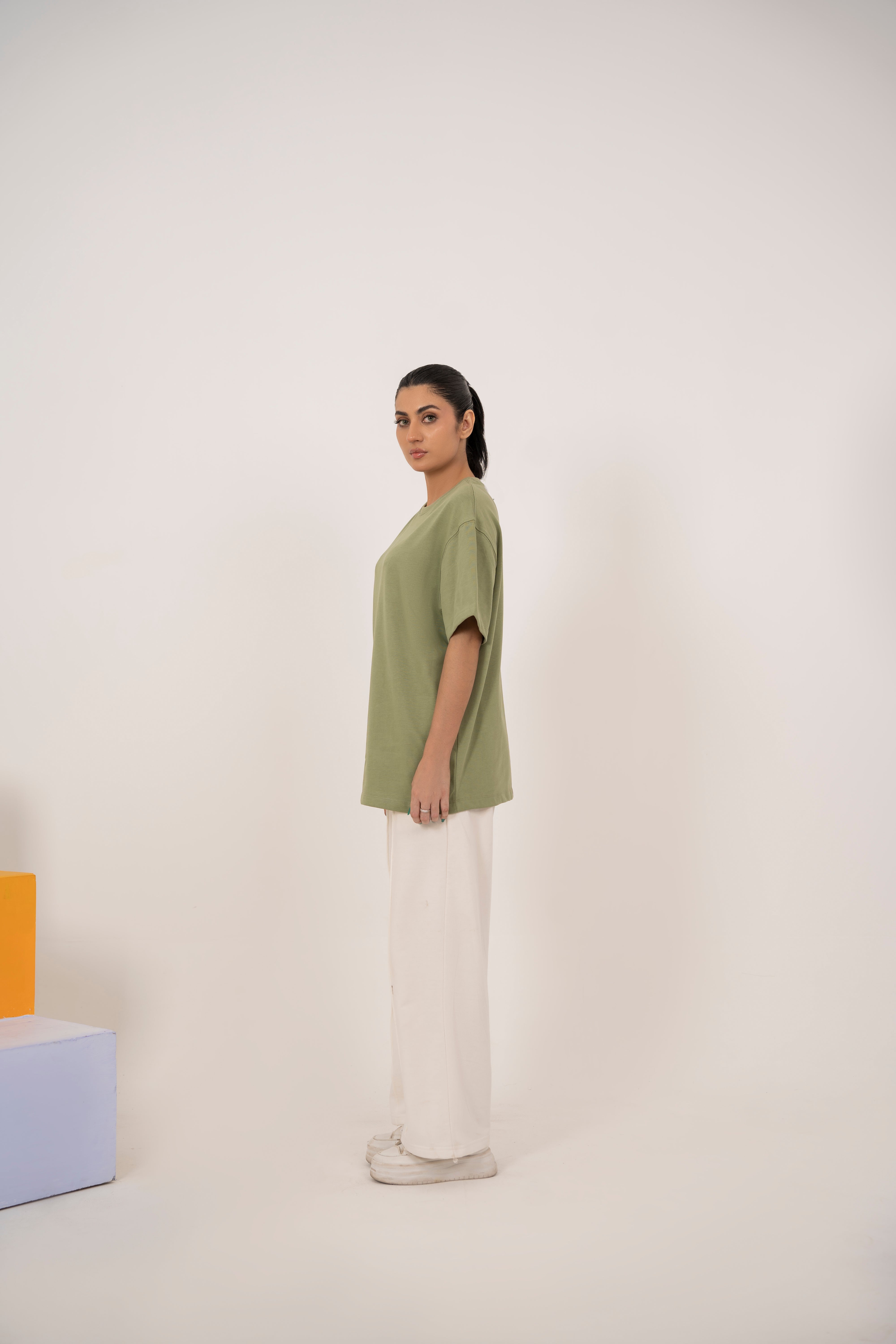 Relaxed T-Shirt in Olive Green
