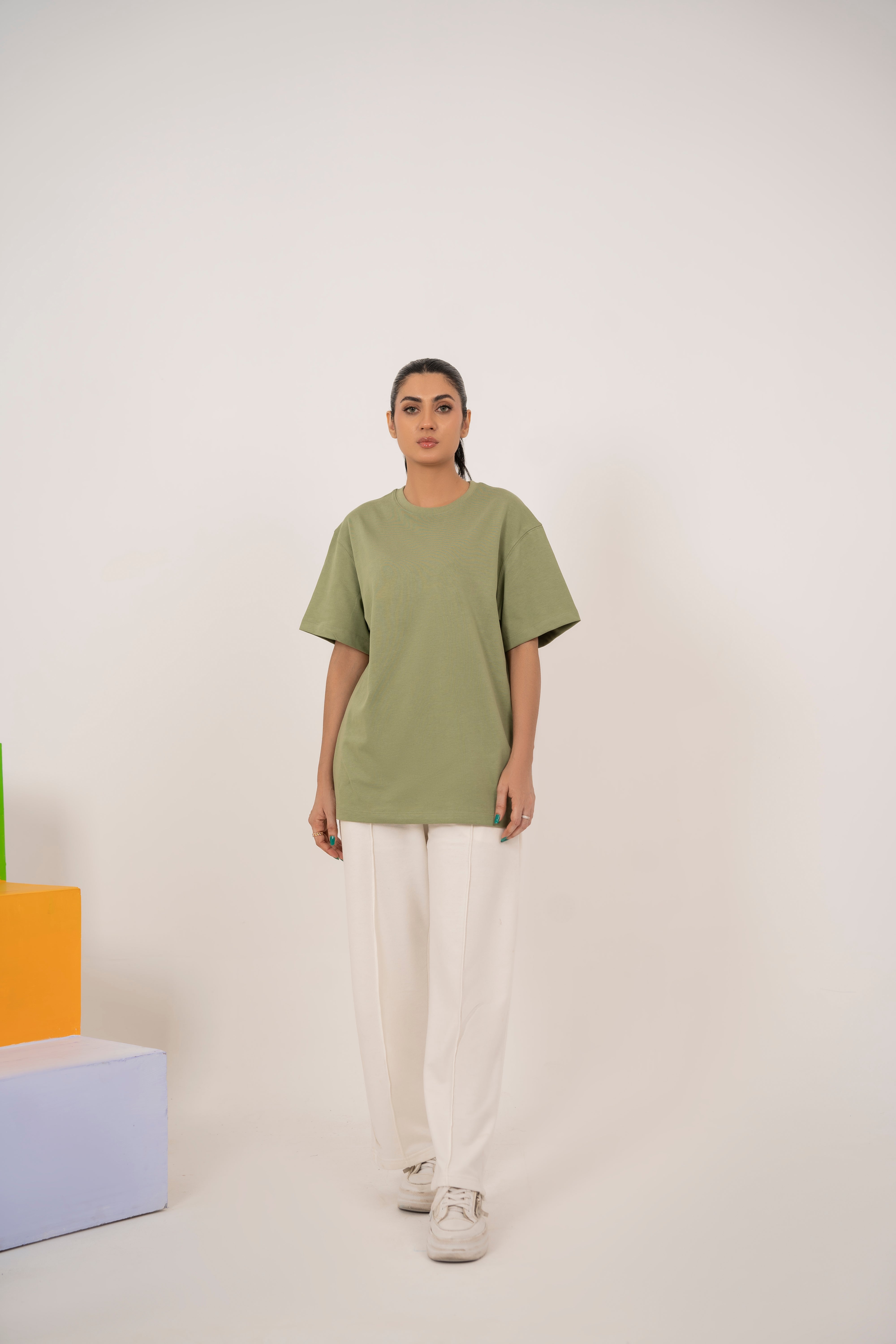 Relaxed T-Shirt in Olive Green