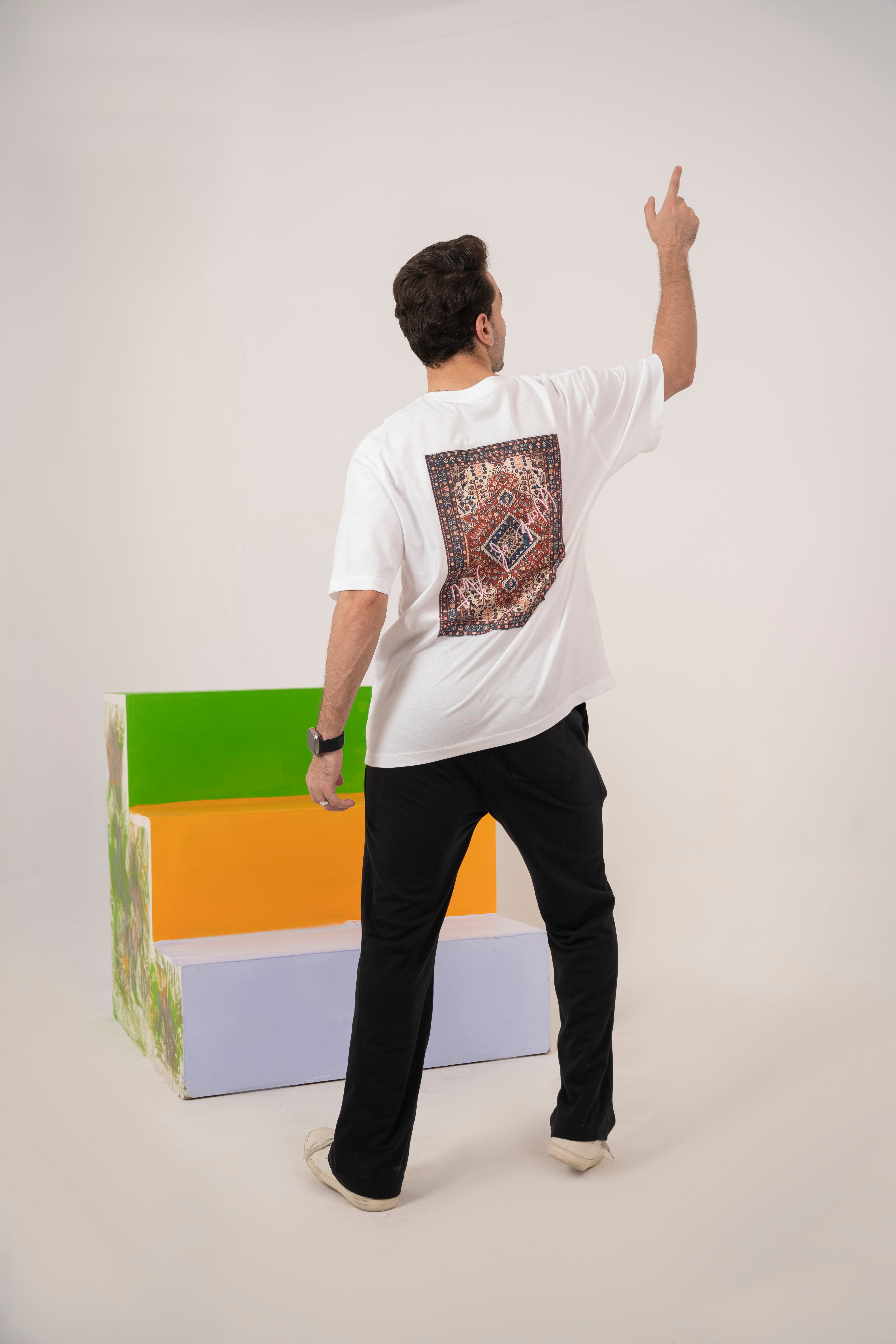 TRADITION White Relaxed T-Shirt For Men