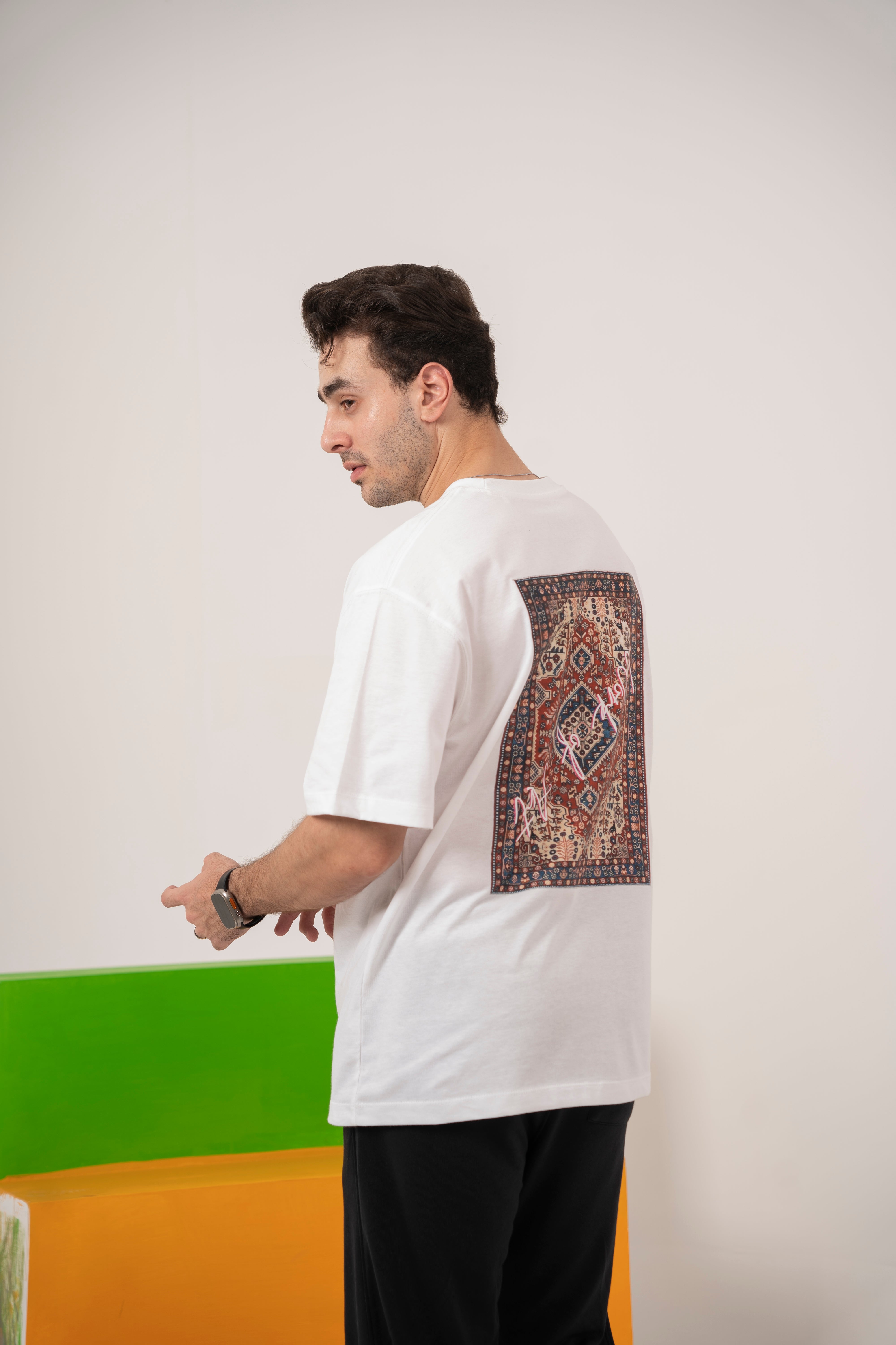 TRADITION White Relaxed T-Shirt For Men