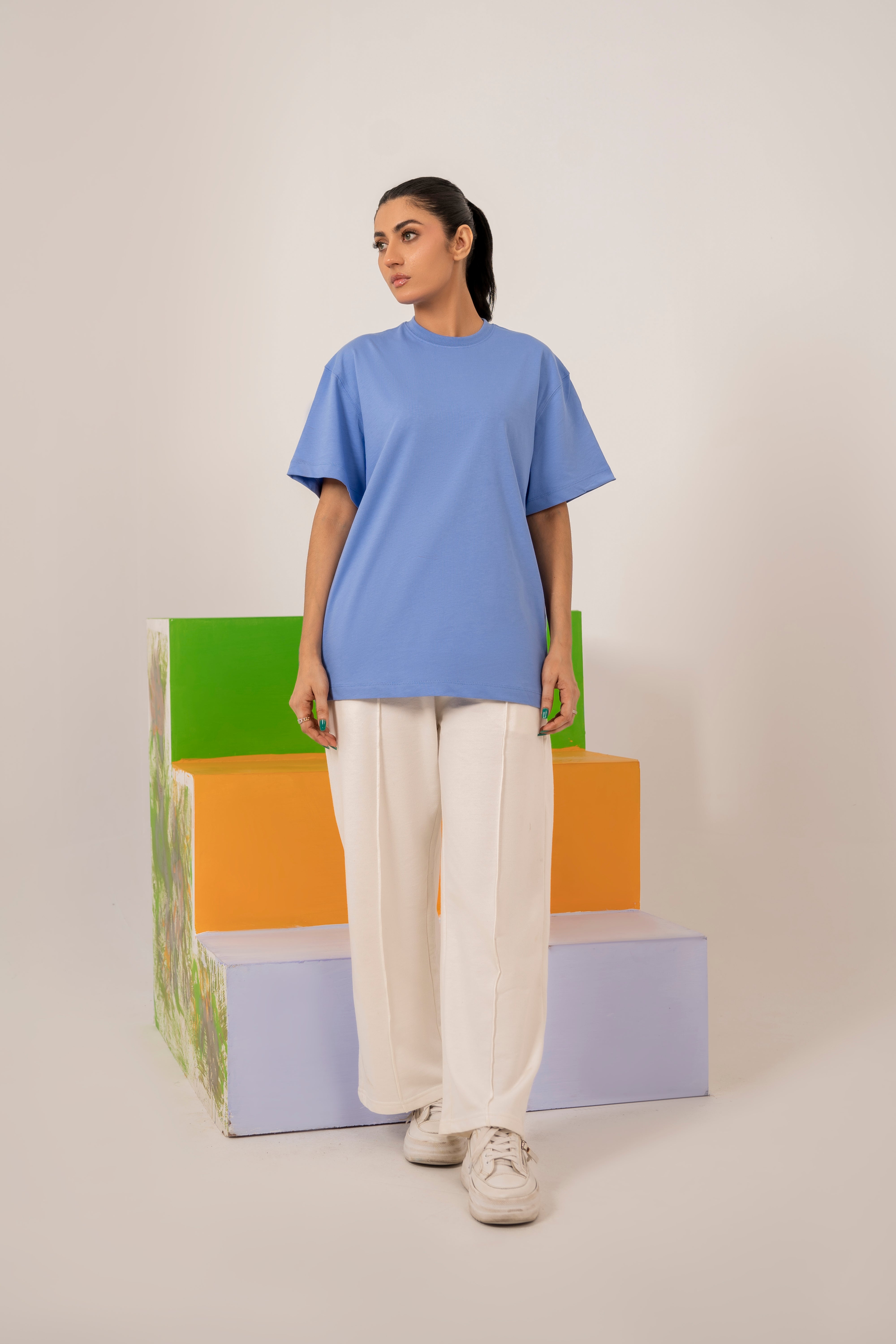 Relaxed T-Shirt in Steel Blue