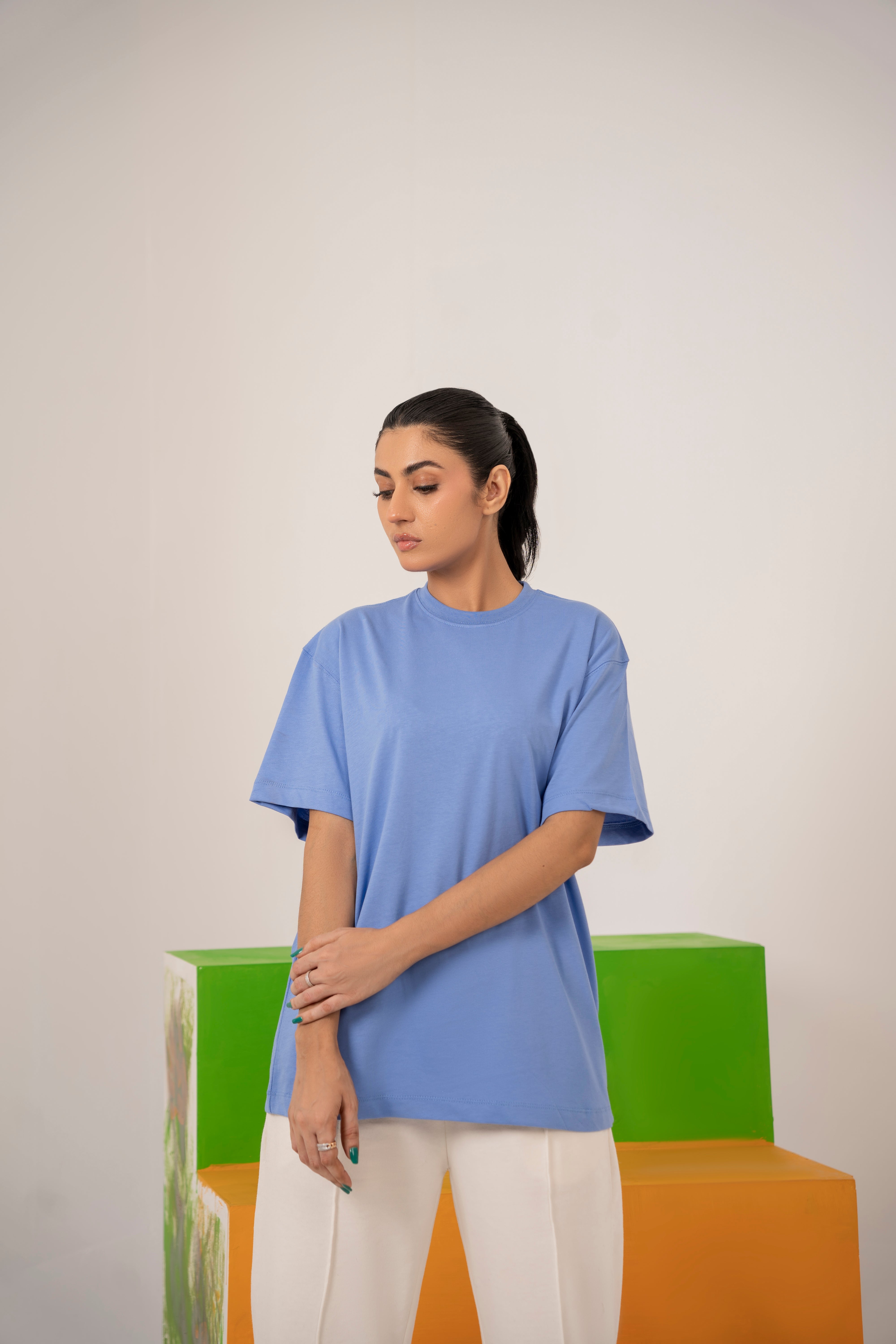 Relaxed T-Shirt in Steel Blue