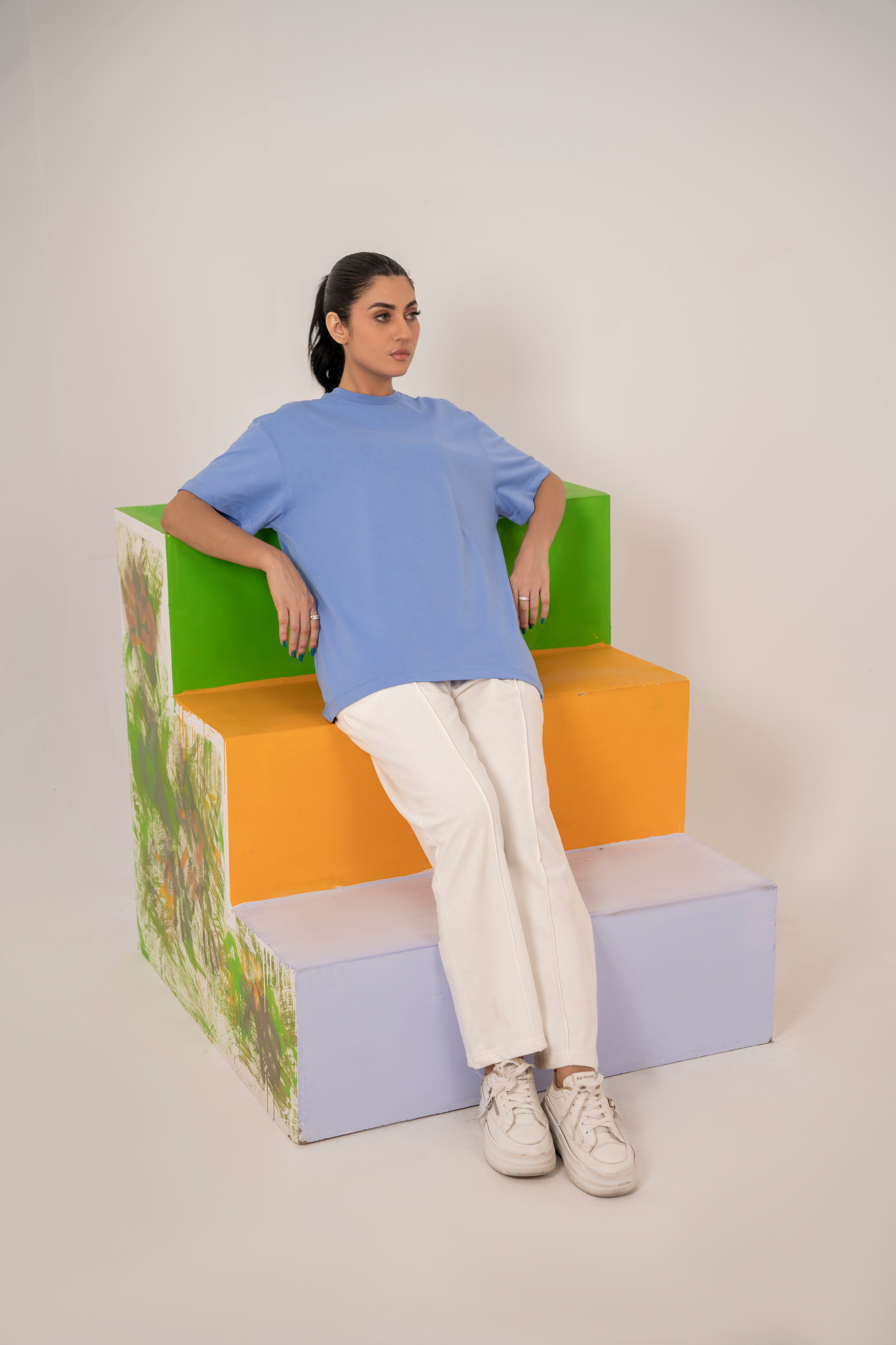 Relaxed T-Shirt in Steel Blue