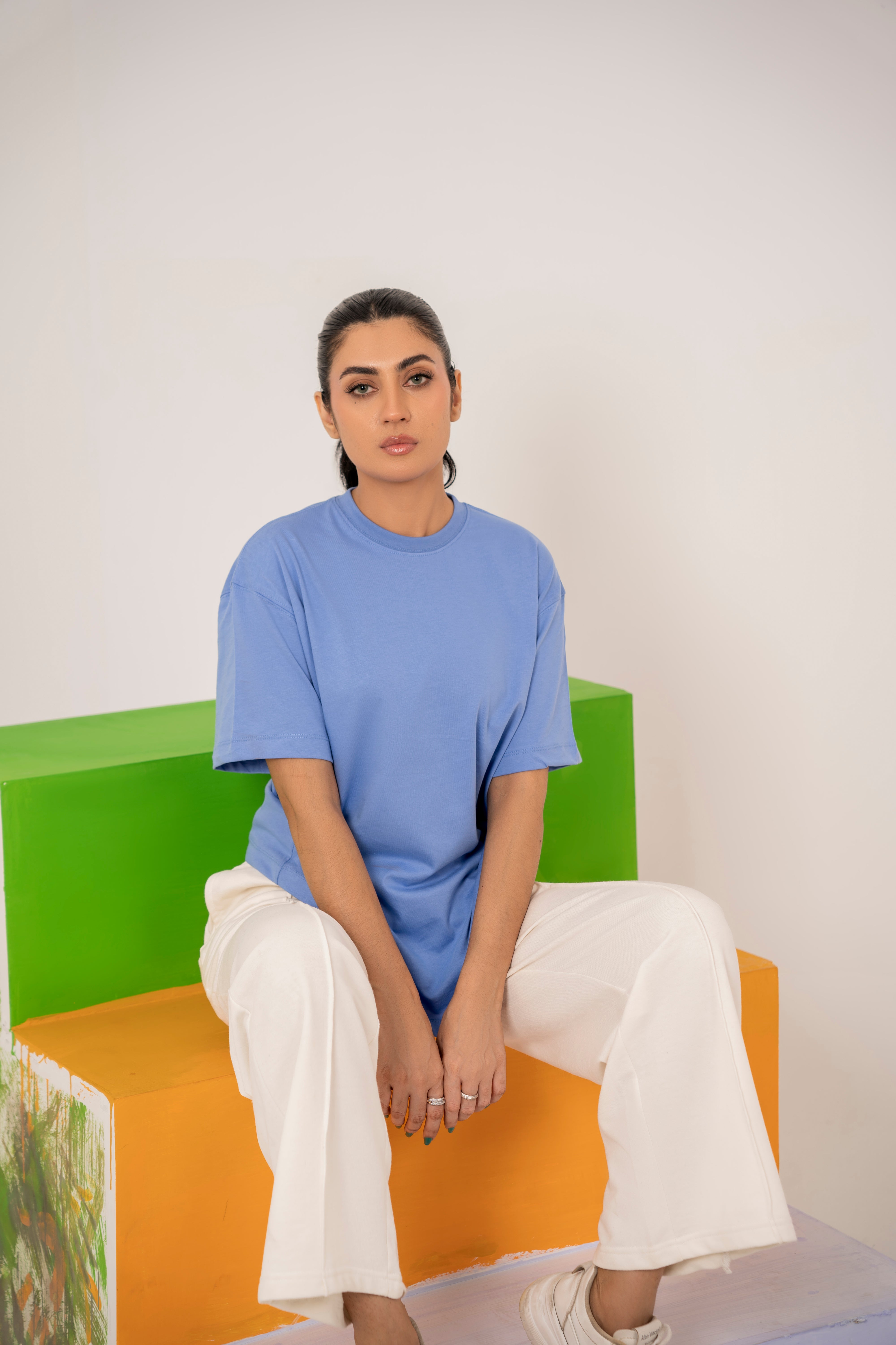 Relaxed T-Shirt in Steel Blue
