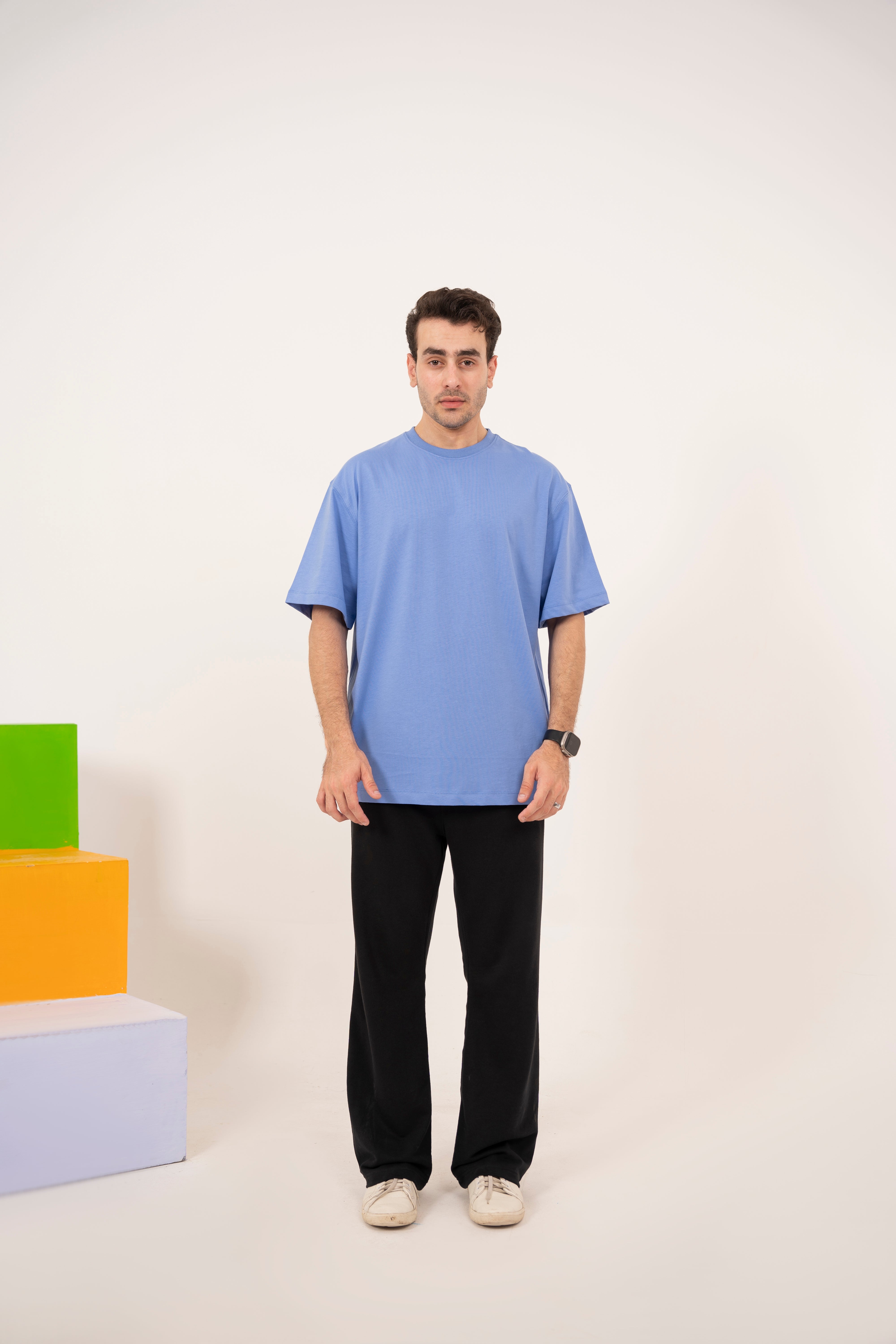 Relaxed T-Shirt in Steel Blue