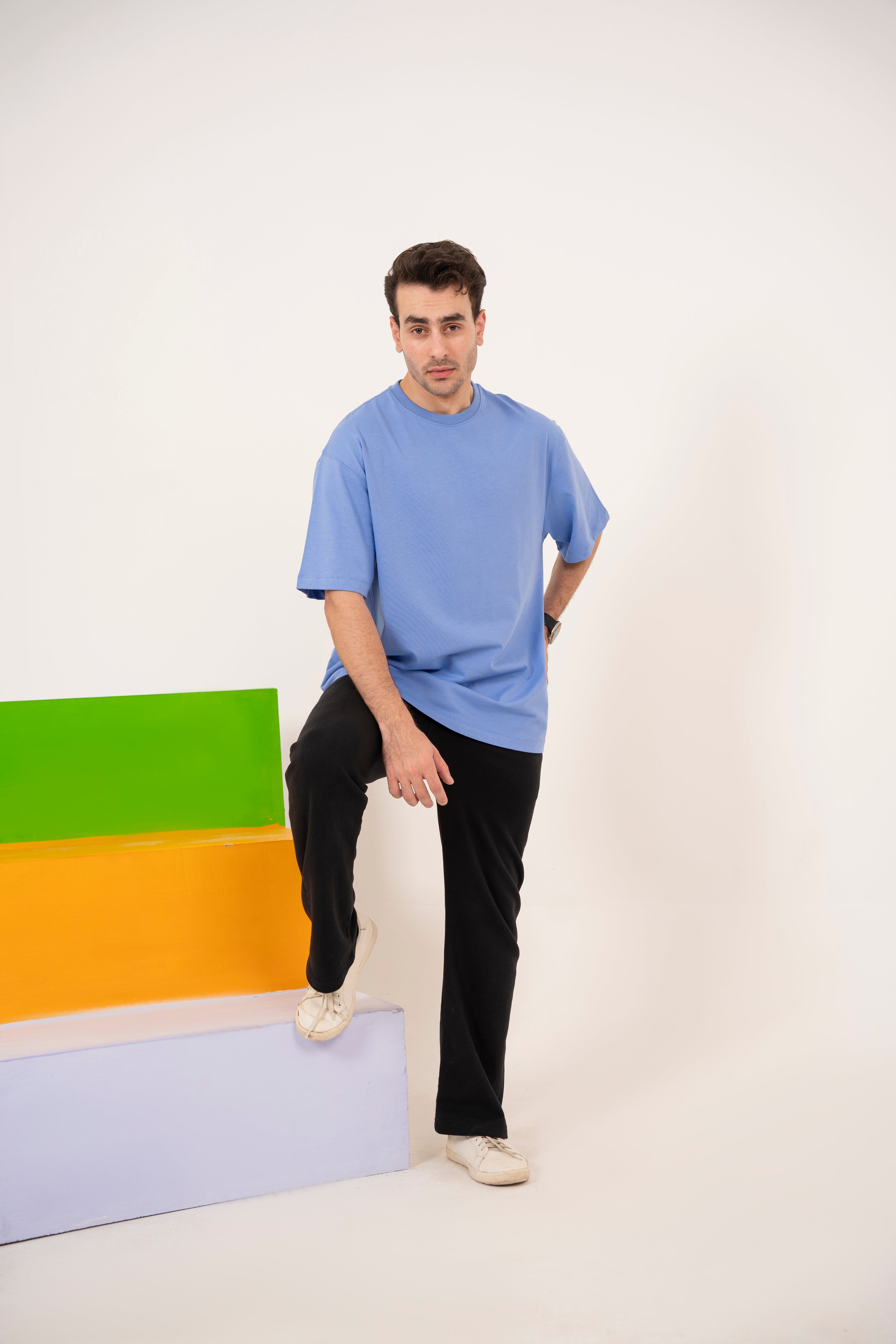 Relaxed T-Shirt in Steel Blue