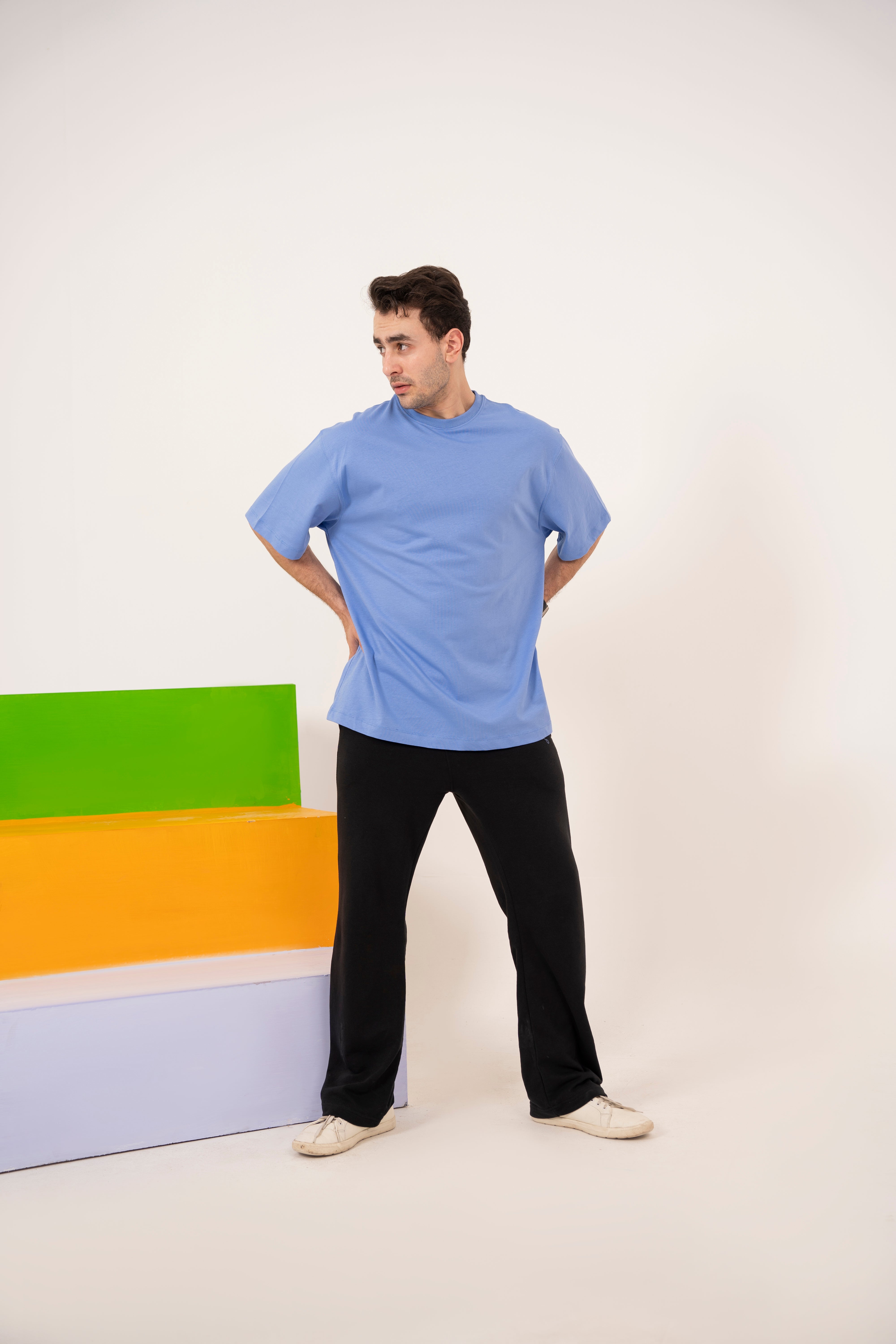 Relaxed T-Shirt in Steel Blue