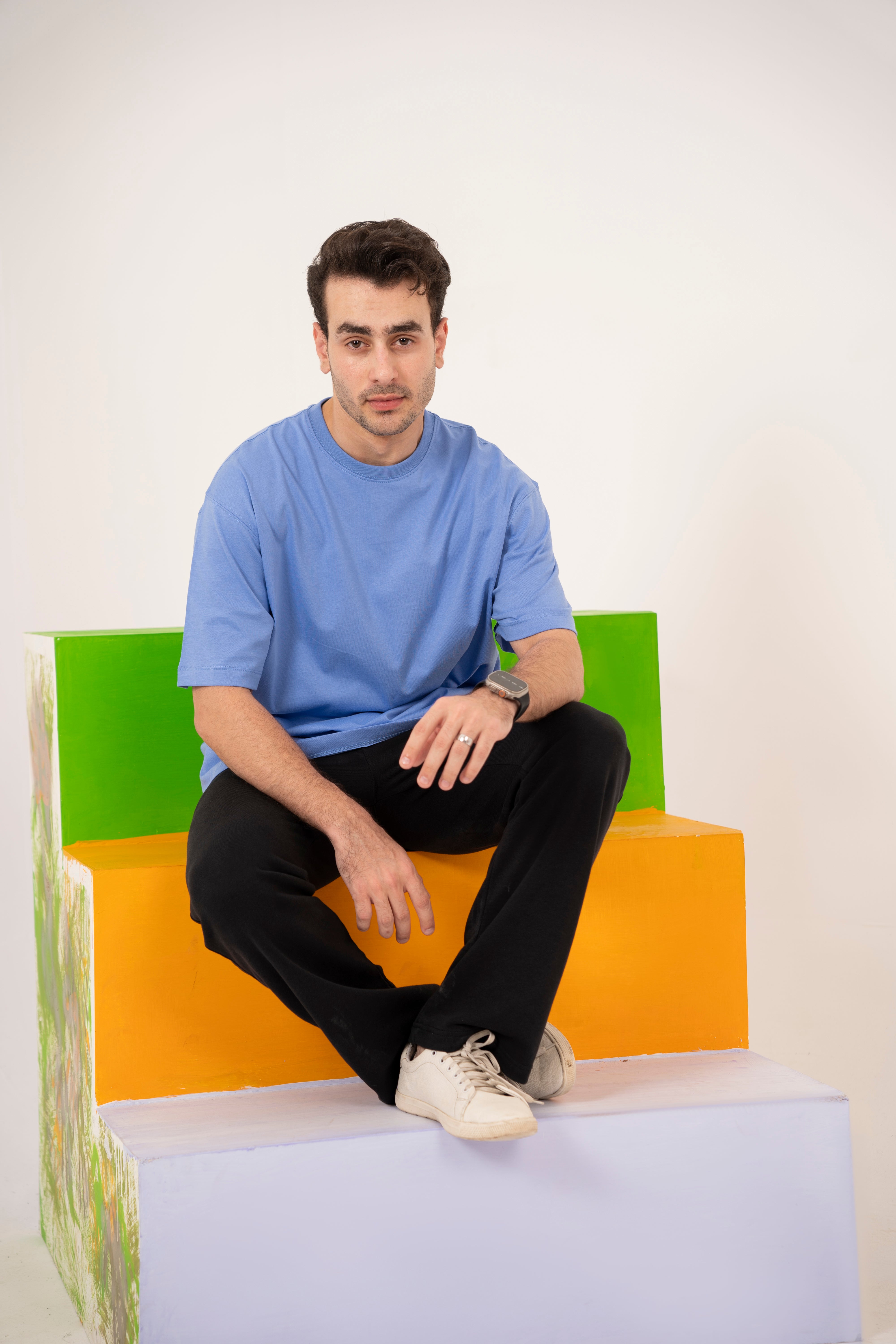 Relaxed T-Shirt in Steel Blue